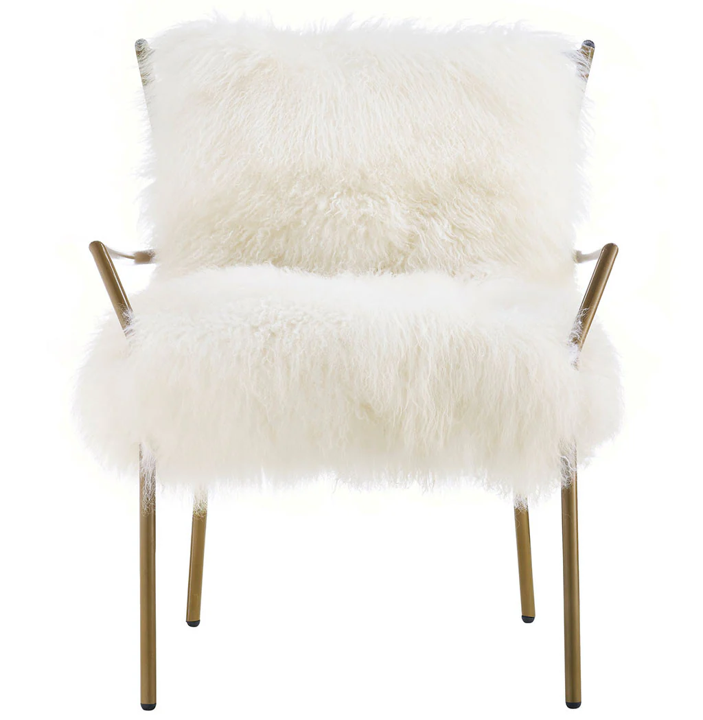 Leary Sheepskin Chair White - Image 3