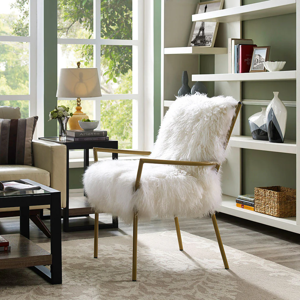 Leary Sheepskin Chair White - Image 5
