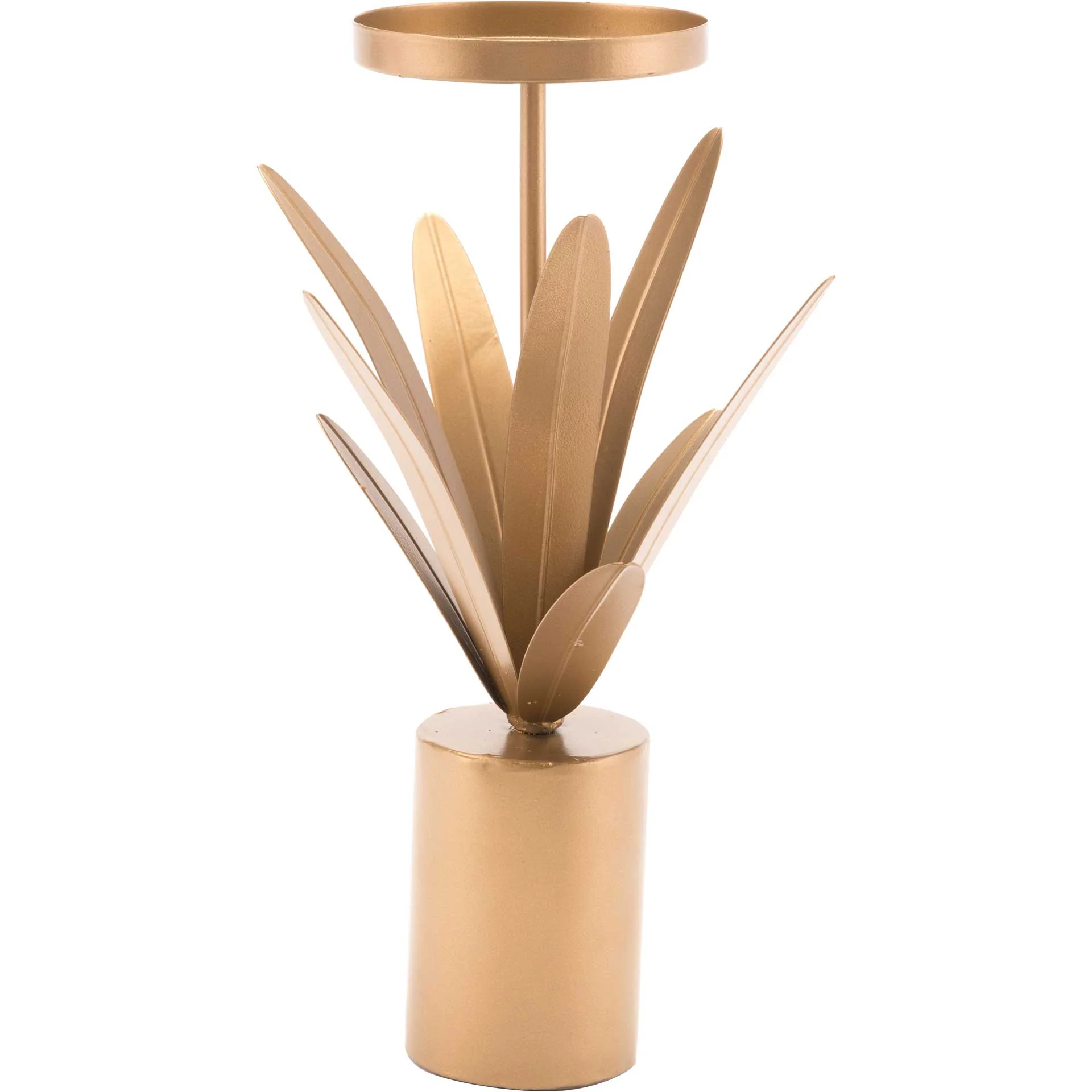 Leaves Candle Holder Gold - Image 2