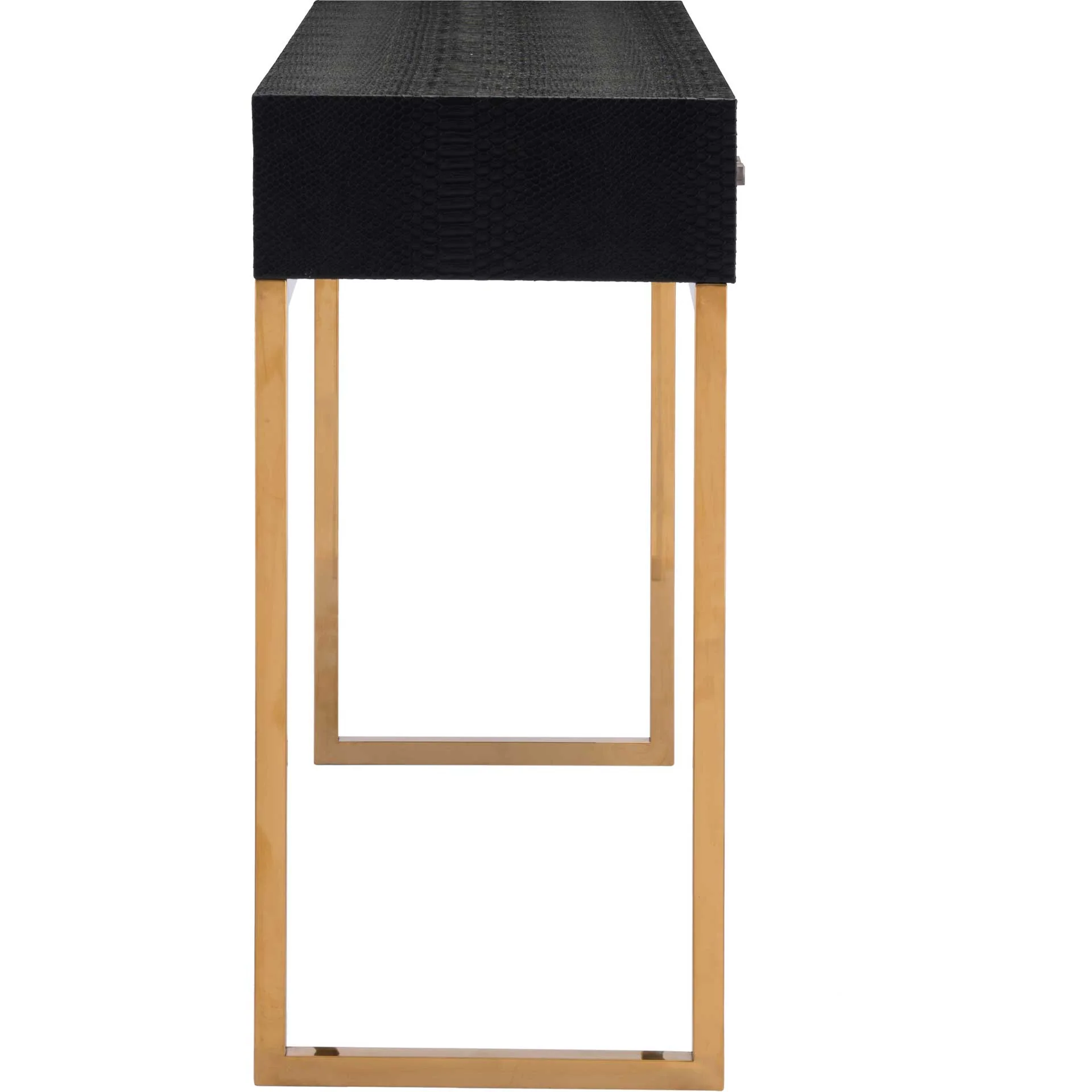 Lecce Snake Skin Console Table Black - Image 2