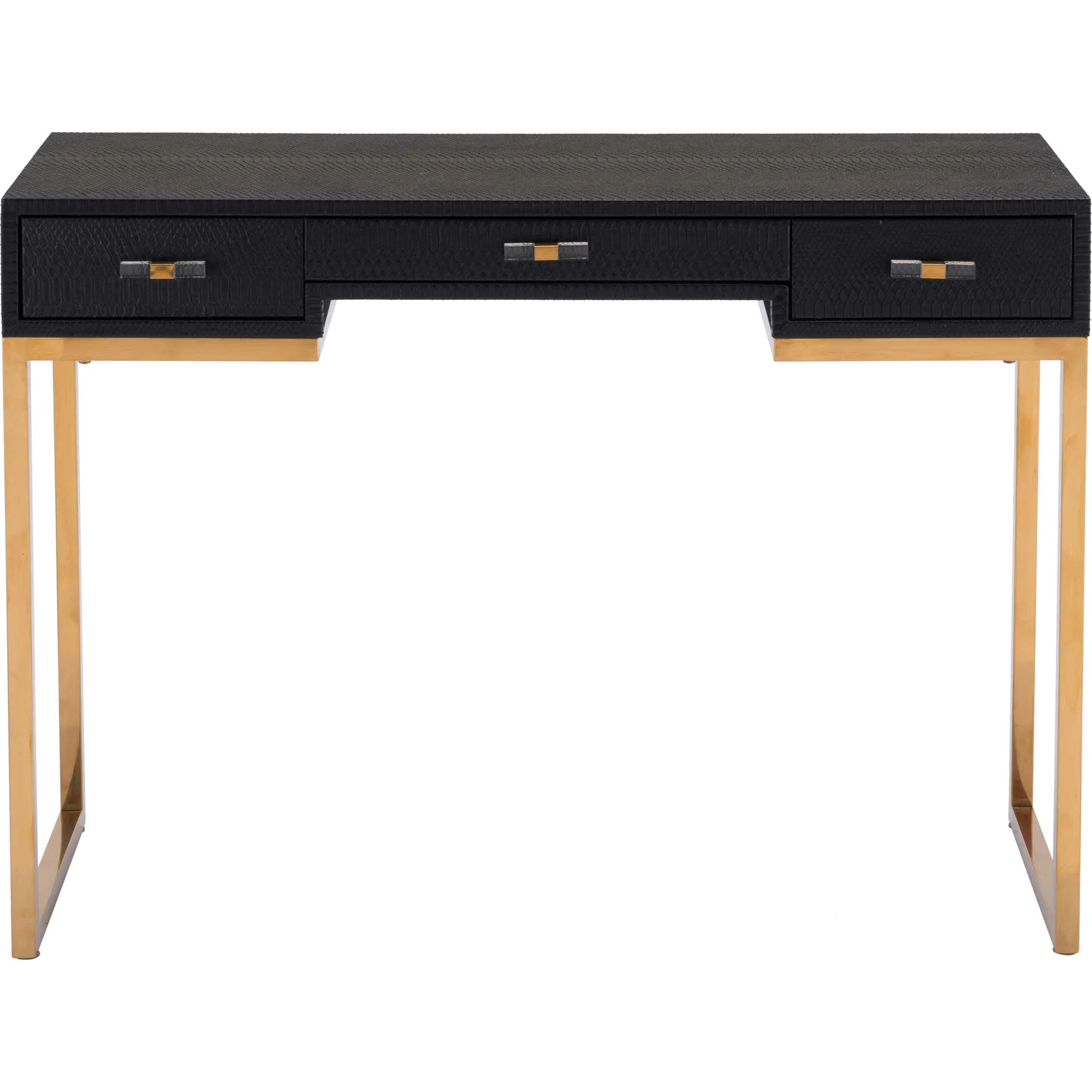 Lecce Snake Skin Console Table Black - Image 3