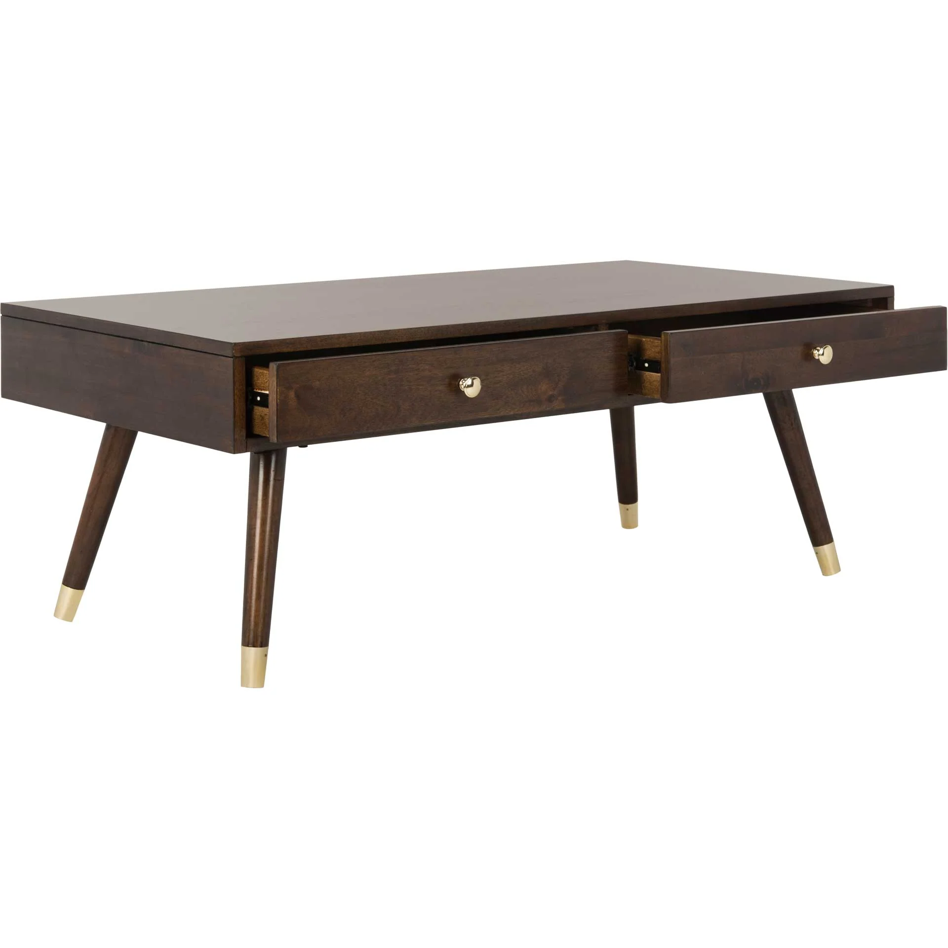 Ledger Gold Cap Coffee Table Brown - Image 2