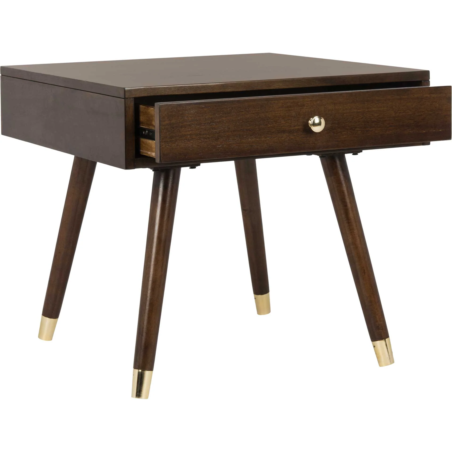 Ledger Gold Cap End Table Brown - Image 3