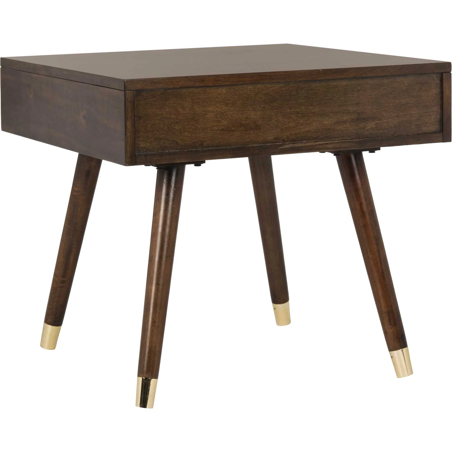 Ledger Gold Cap End Table Brown - Image 4