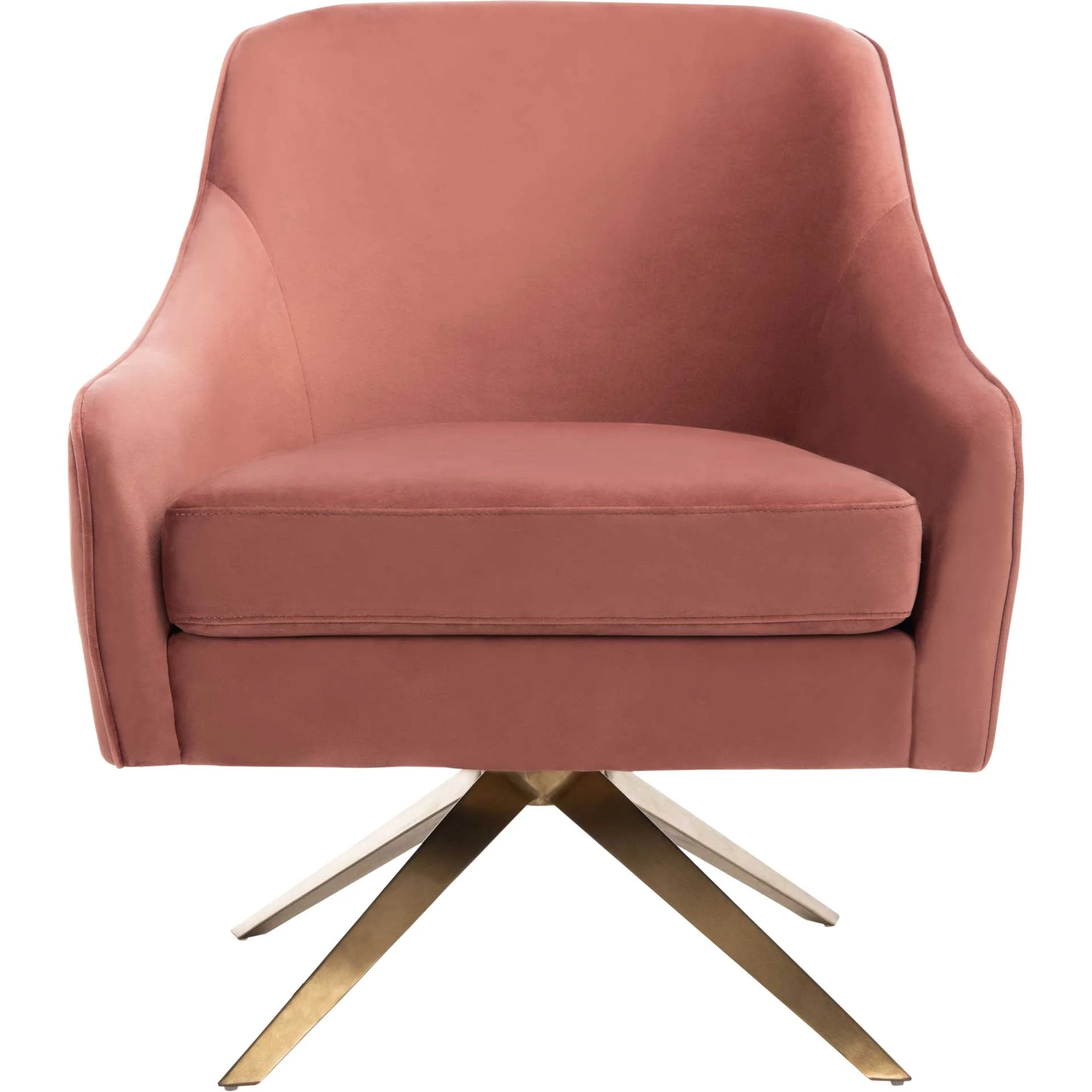 Leif Channeled Velvet Accent Chair Dusty Rose - Image 2