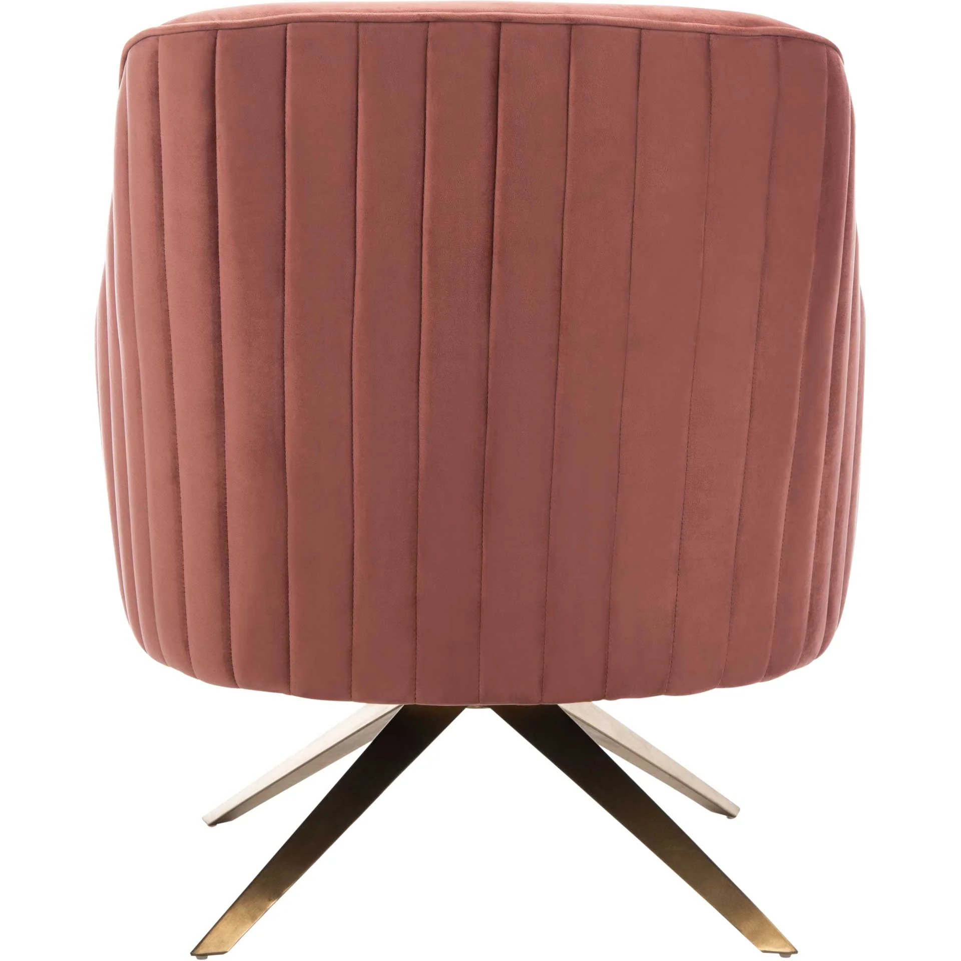 Leif Channeled Velvet Accent Chair Dusty Rose - Image 4