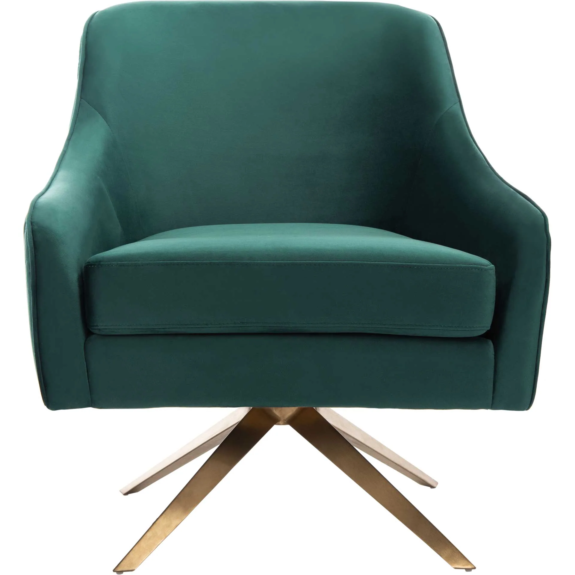 Leif Channeled Velvet Accent Chair Emerald - Image 2