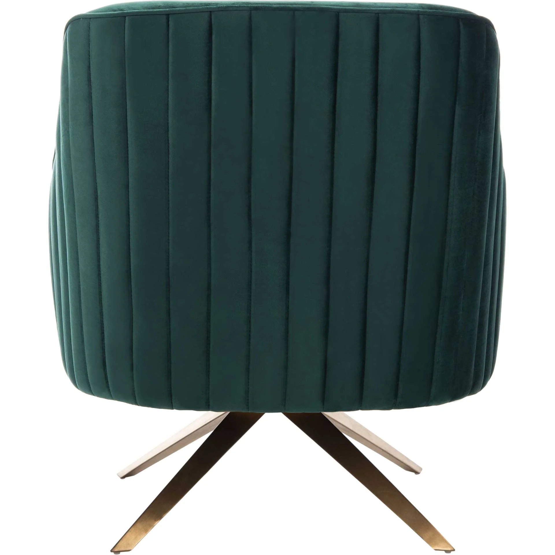 Leif Channeled Velvet Accent Chair Emerald - Image 4