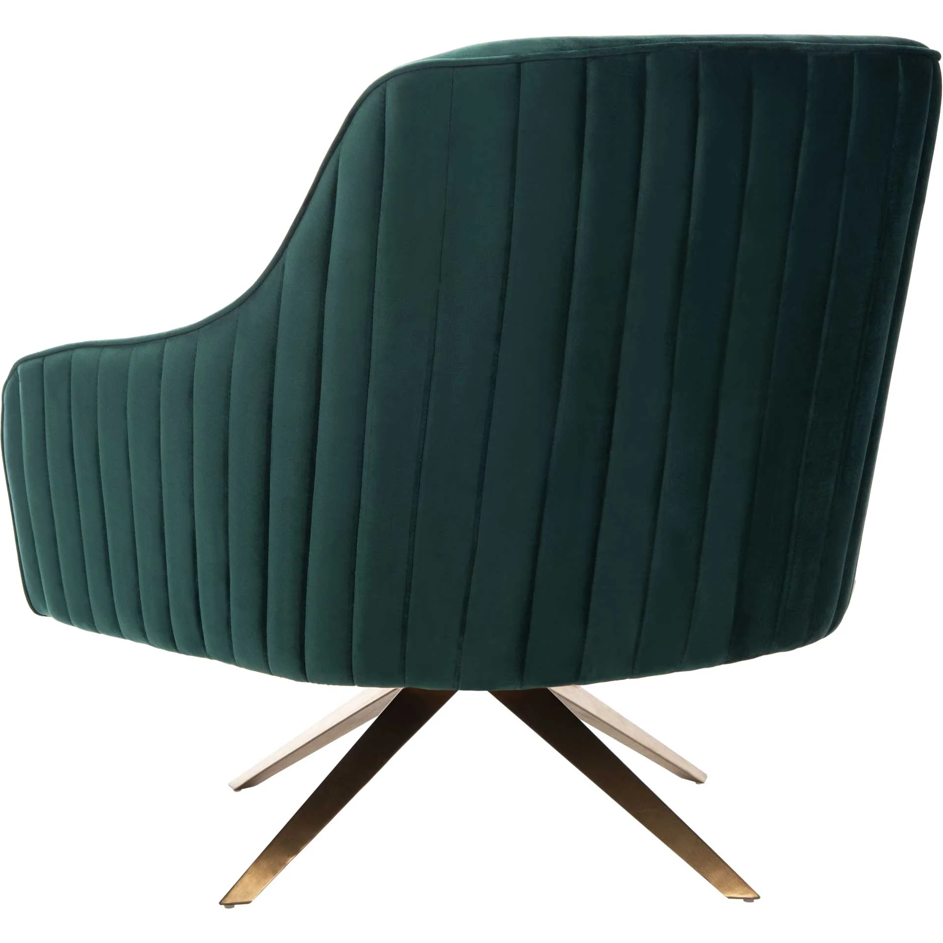Leif Channeled Velvet Accent Chair Emerald - Image 5
