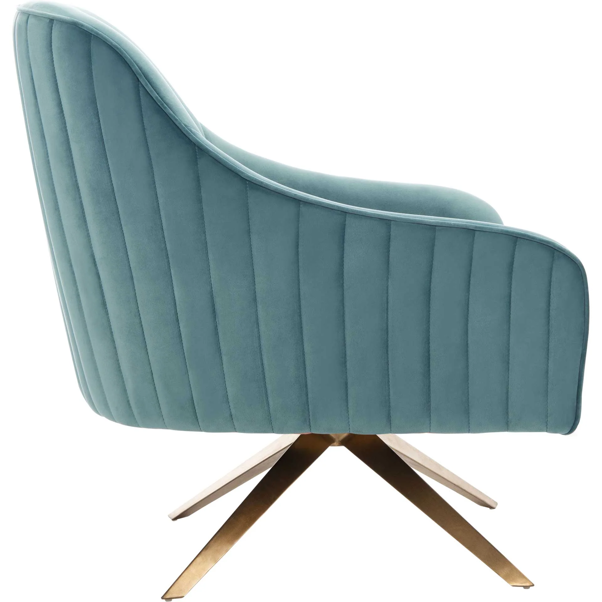 Leif Channeled Velvet Accent Chair Seafoam - Image 3