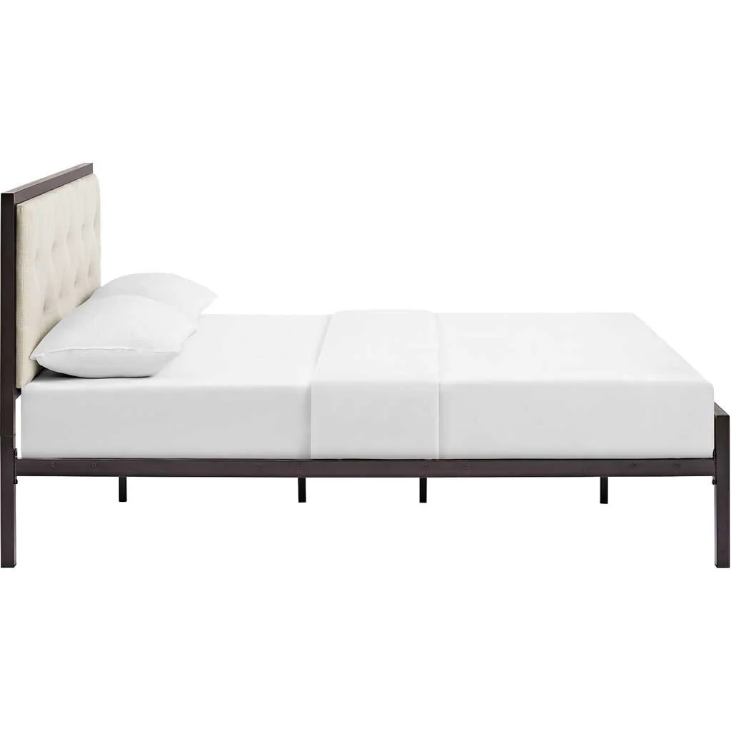 Lendal Fabric Bed Brown/Beige - Image 2