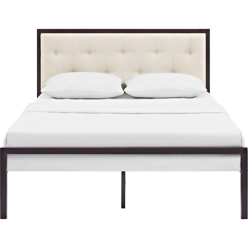 Lendal Fabric Bed Brown/Beige - Image 3