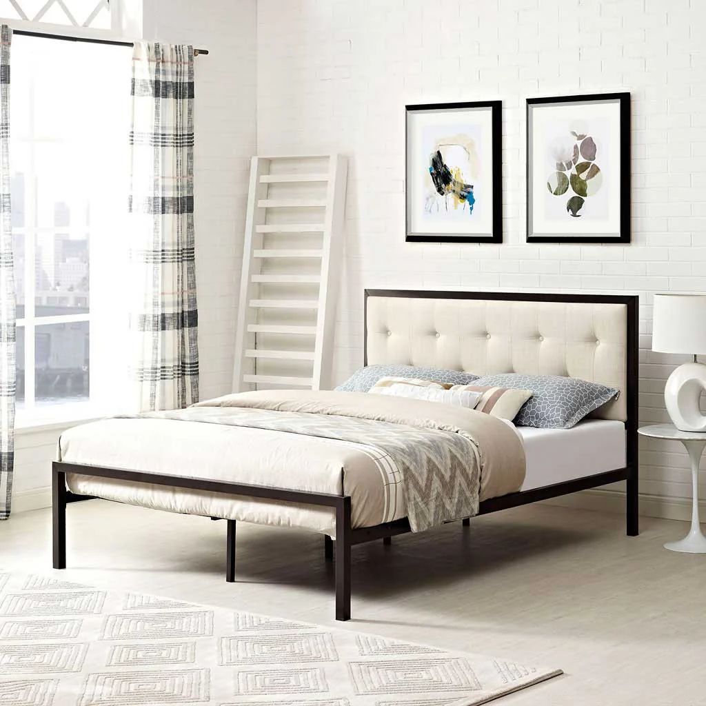 Lendal Fabric Bed Brown/Beige - Image 5