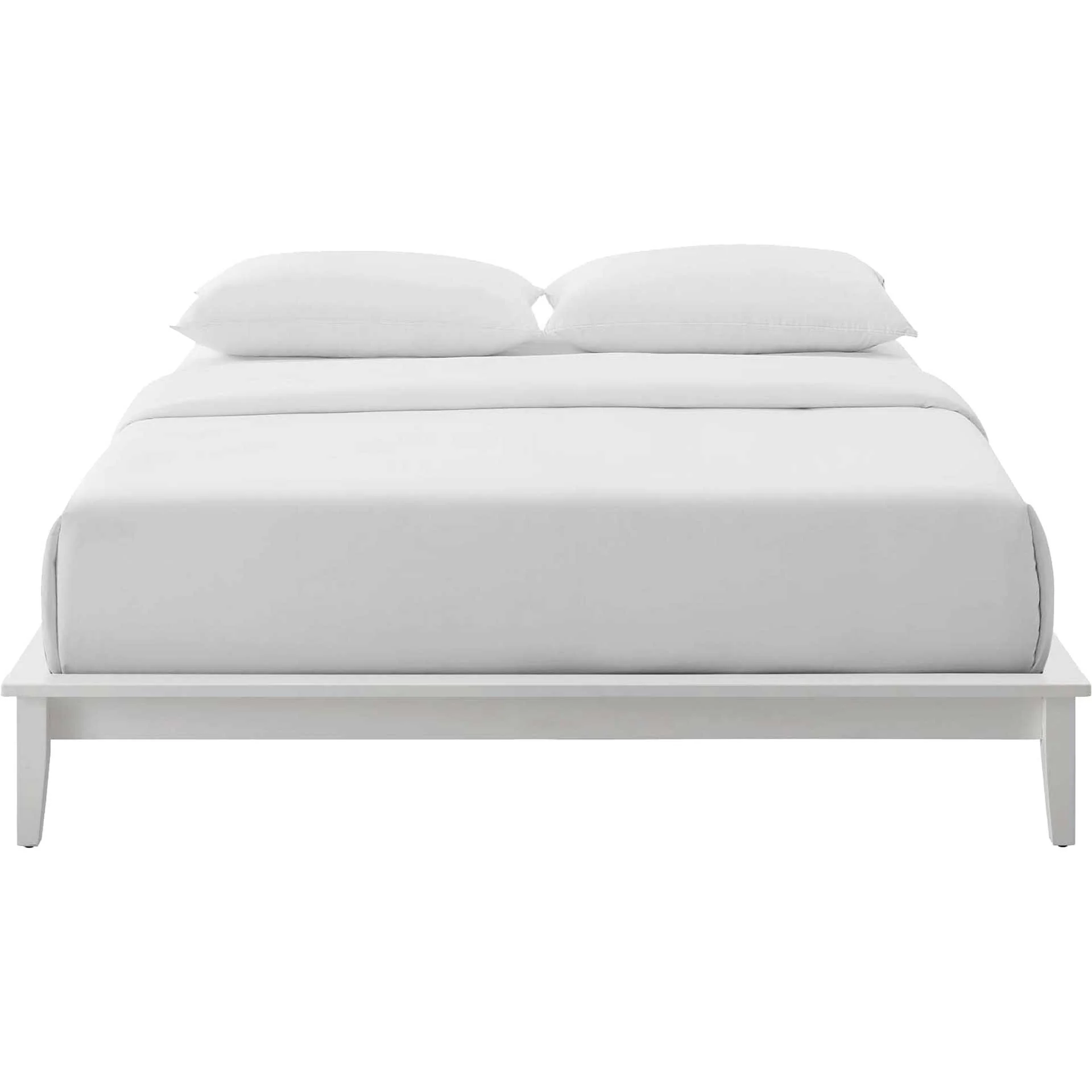 Lennon Wood Platform Bed Frame White - Image 2