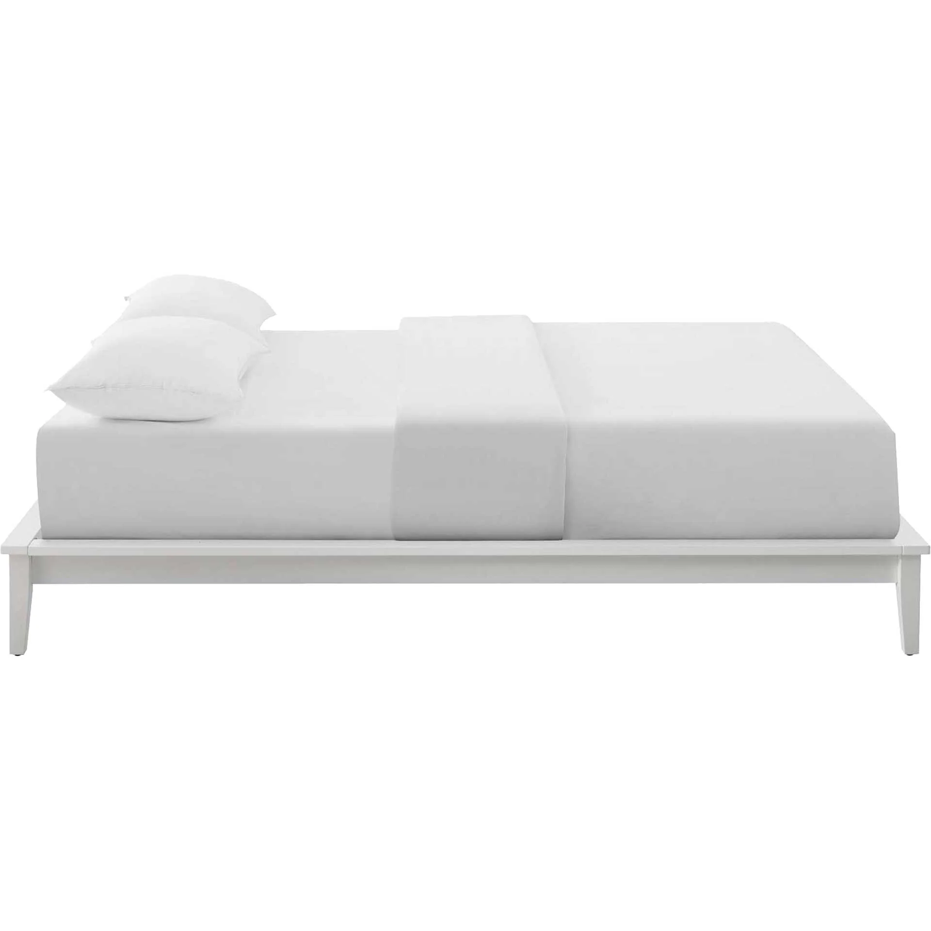 Lennon Wood Platform Bed Frame White - Image 3