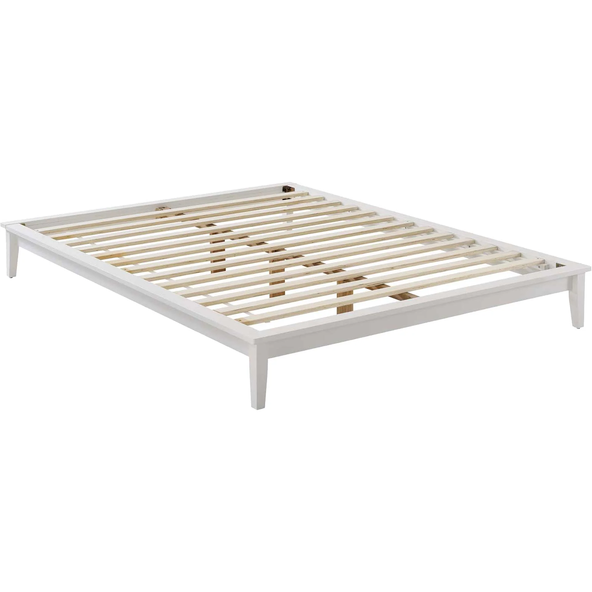 Lennon Wood Platform Bed Frame White - Image 4