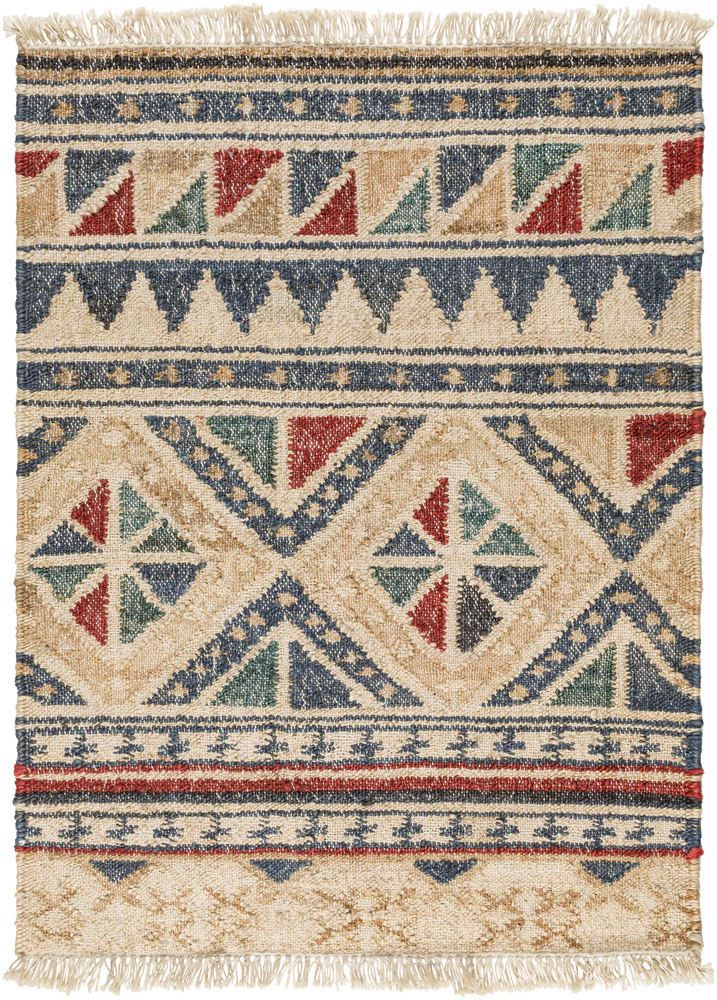 Lenora Cream/Tan/Navy Area Rug - Image 2