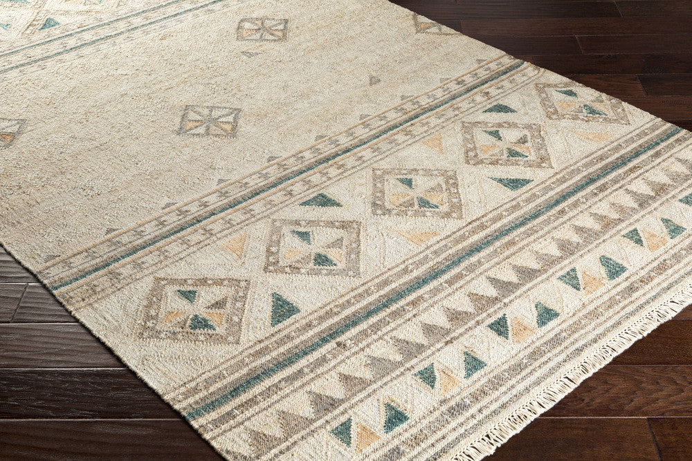 Lenora Dark Brown/Emerald/Camel Area Rug - Image 2