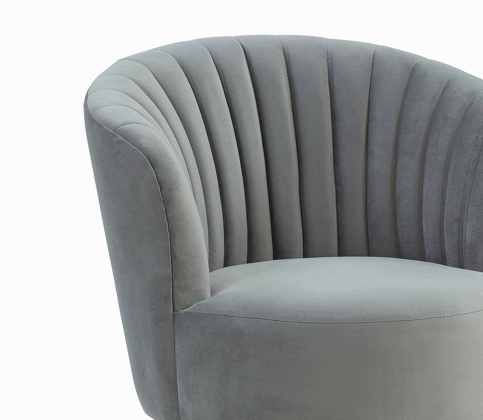 Lenora Velvet Swivel Stool Gray - Image 5