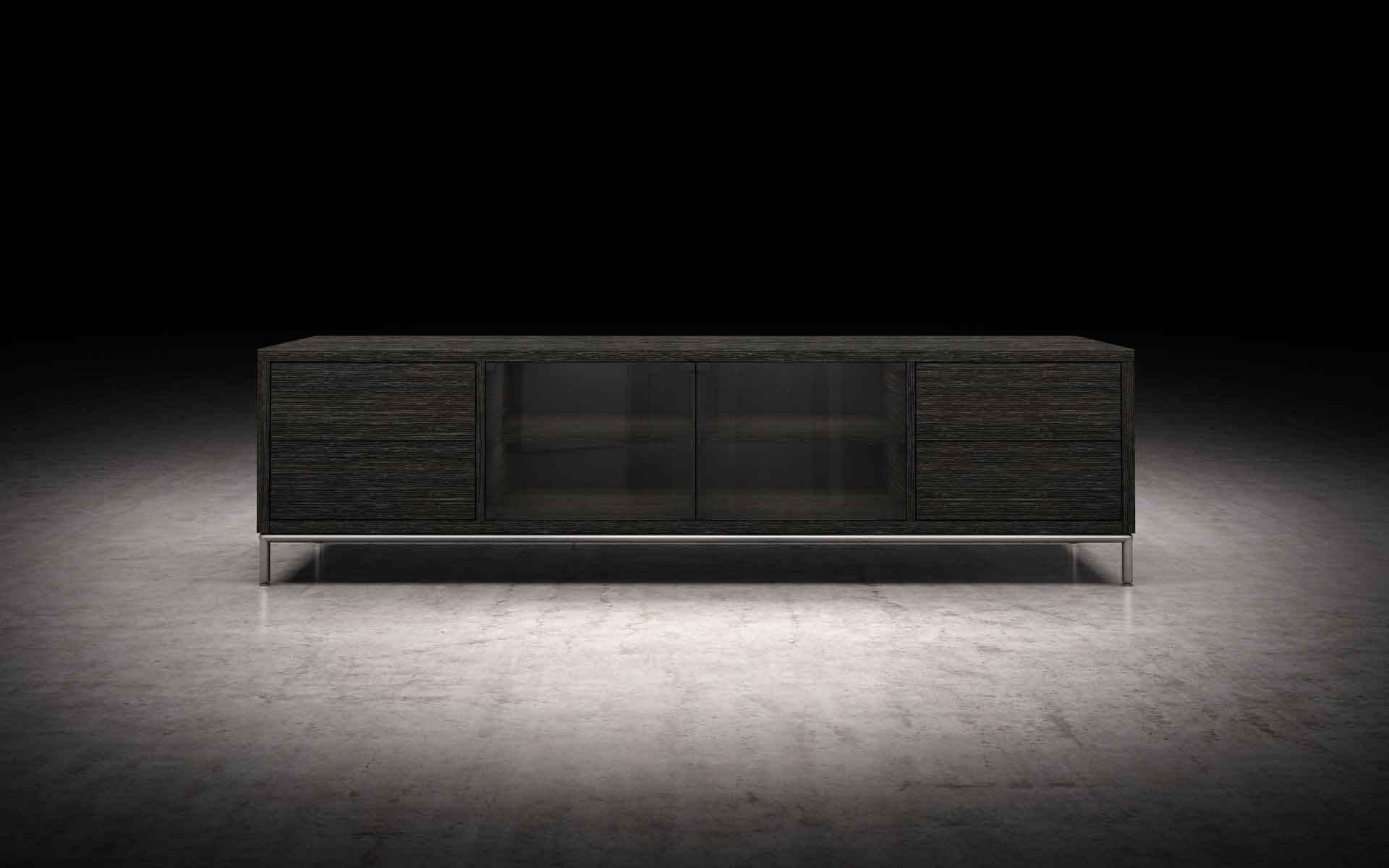 Lenox Media Cabinet Gray Oak - Image 2