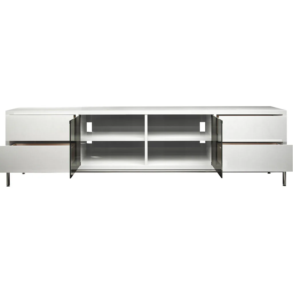 Lenox Media Cabinet White Lacquer - Image 2