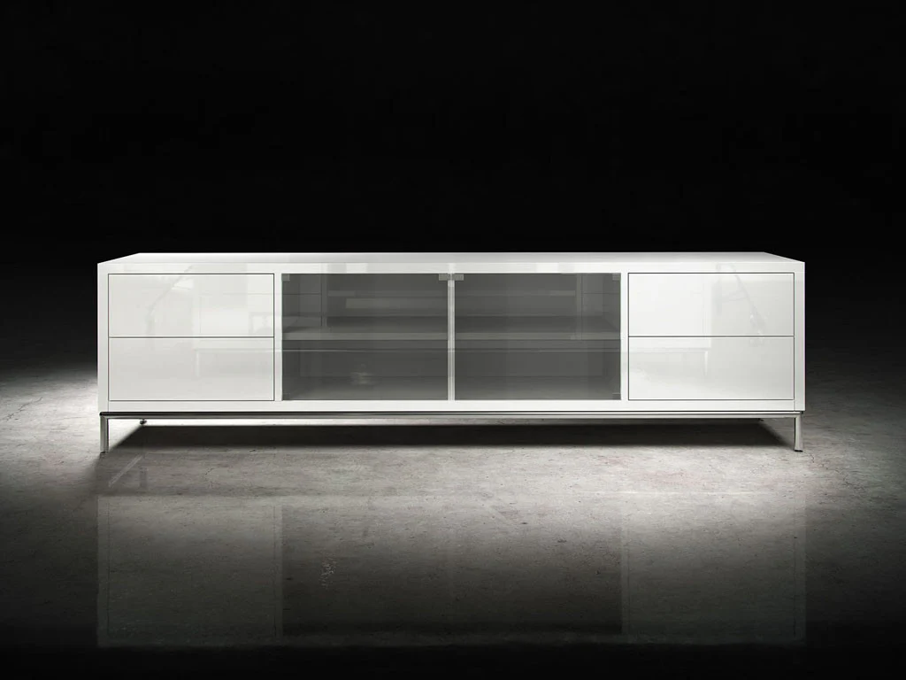 Lenox Media Cabinet White Lacquer - Image 3