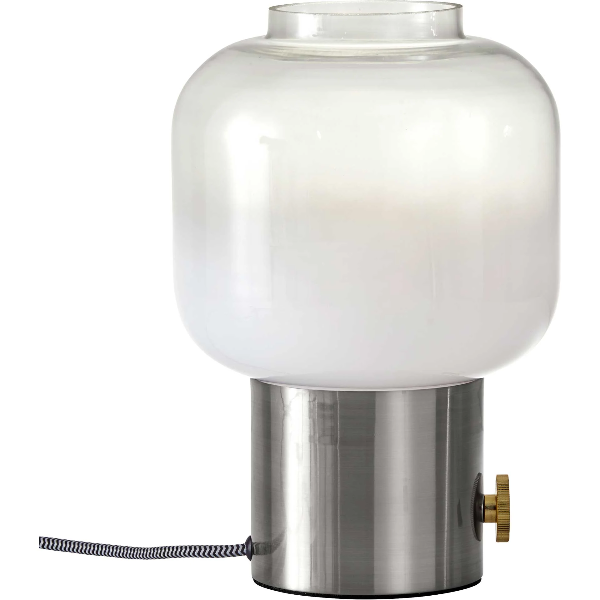 Lens Table Lamp Brushed Steel - Image 2