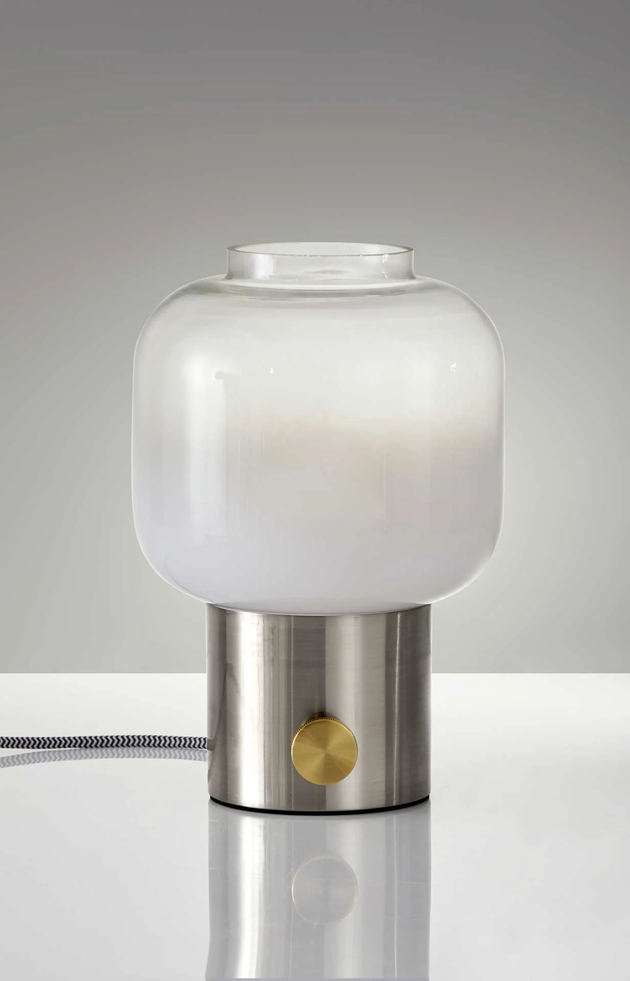 Lens Table Lamp Brushed Steel - Image 5