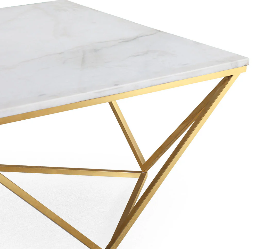 Leo Marble Cocktail Table White - Image 3