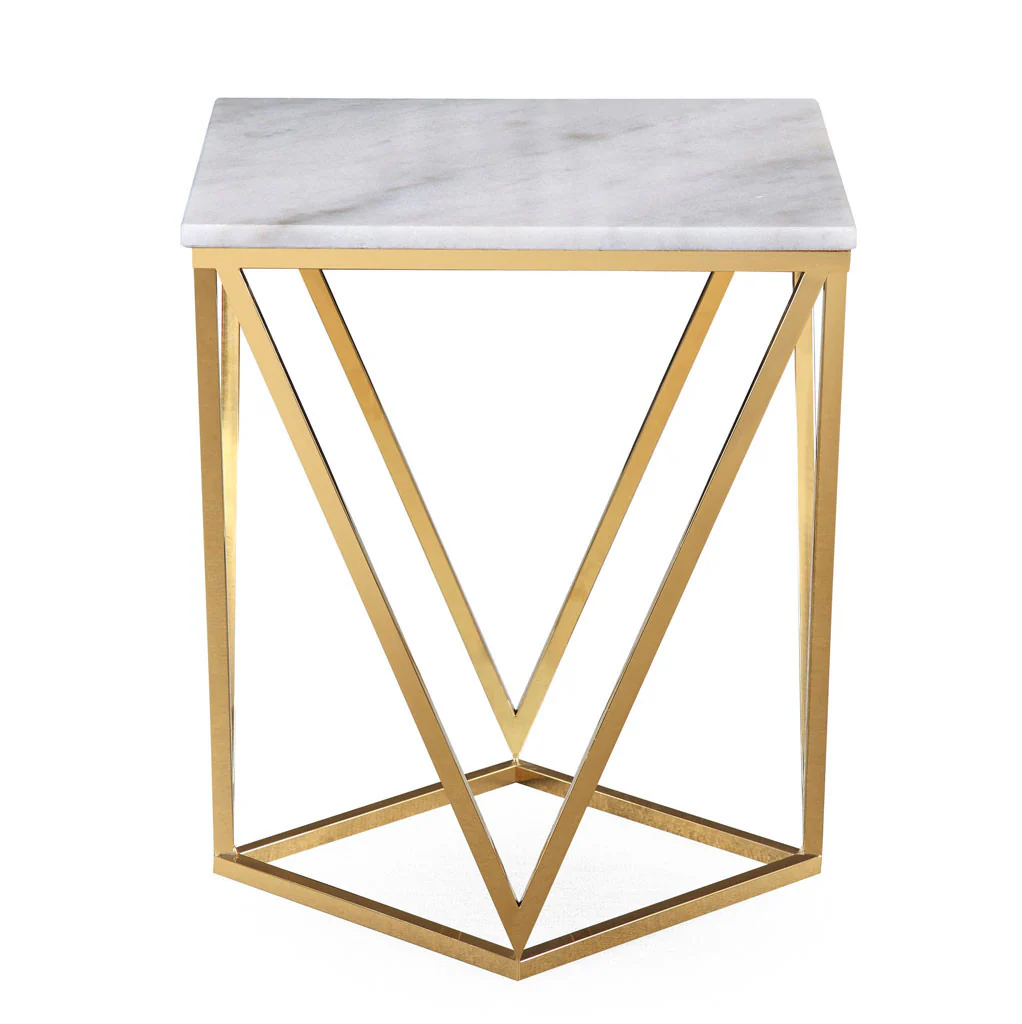 Leo Marble Side Table White - Image 2