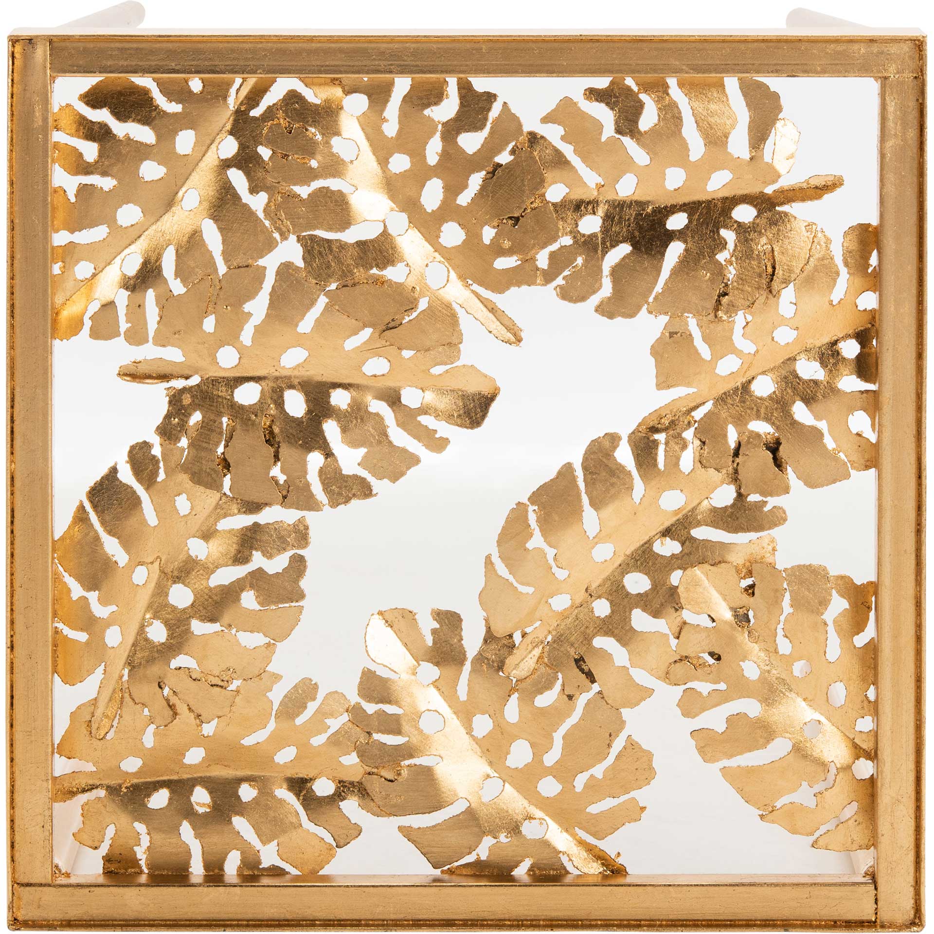 Leonie Palm Leaf Side Table Gold Leaf - Image 3