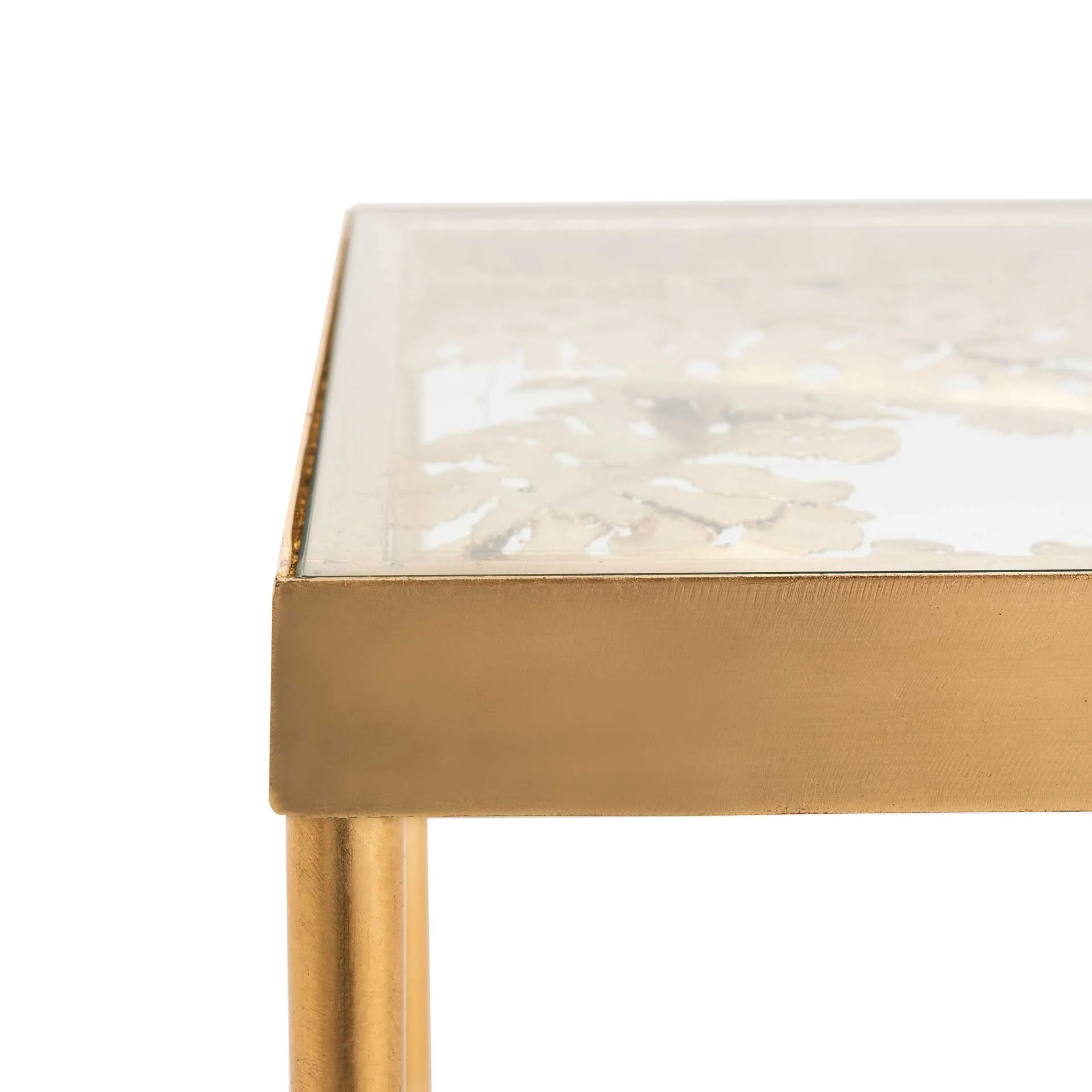 Leonie Palm Leaf Side Table Gold Leaf - Image 4