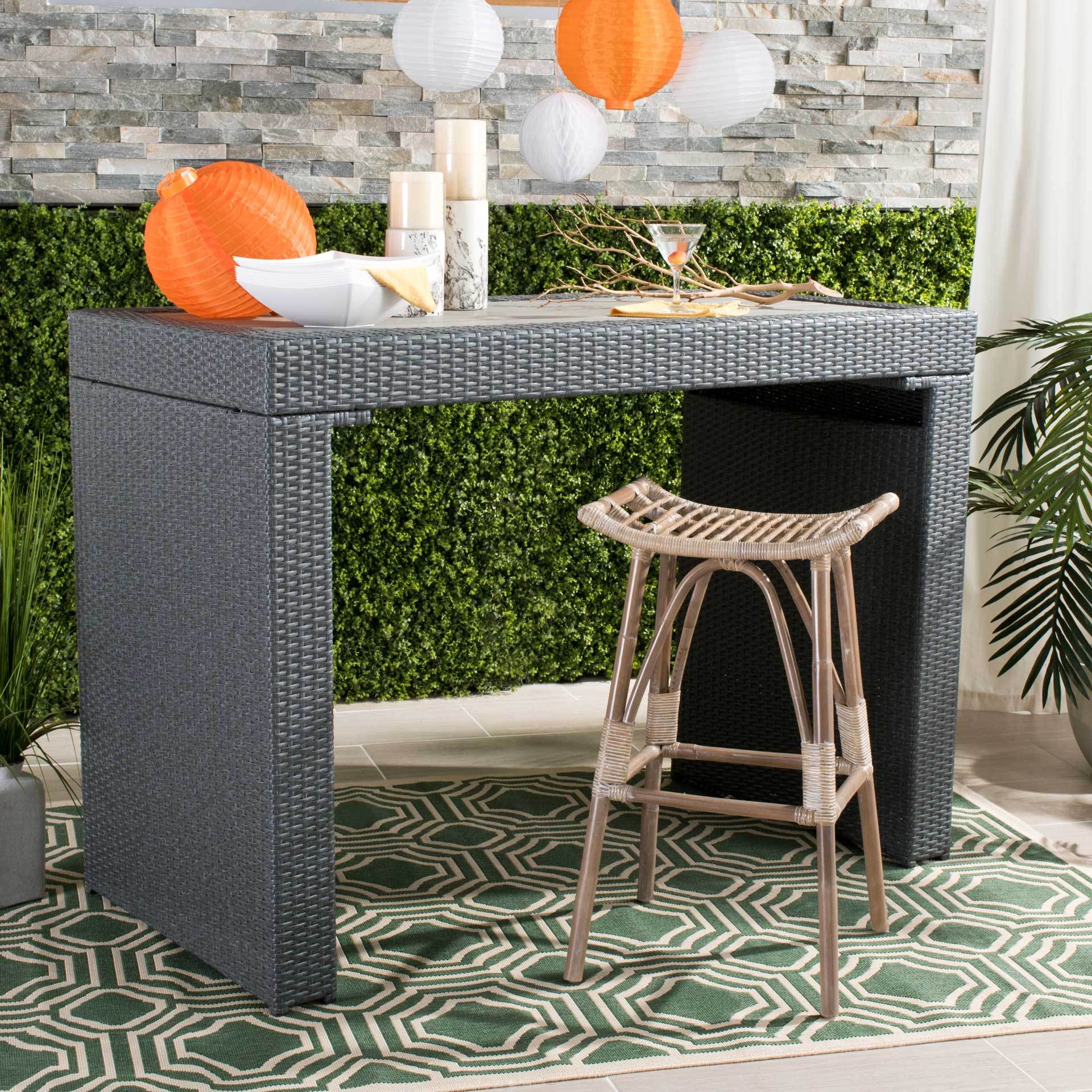 Lesly Rattan Bar Stool Gray White Wash - Image 6