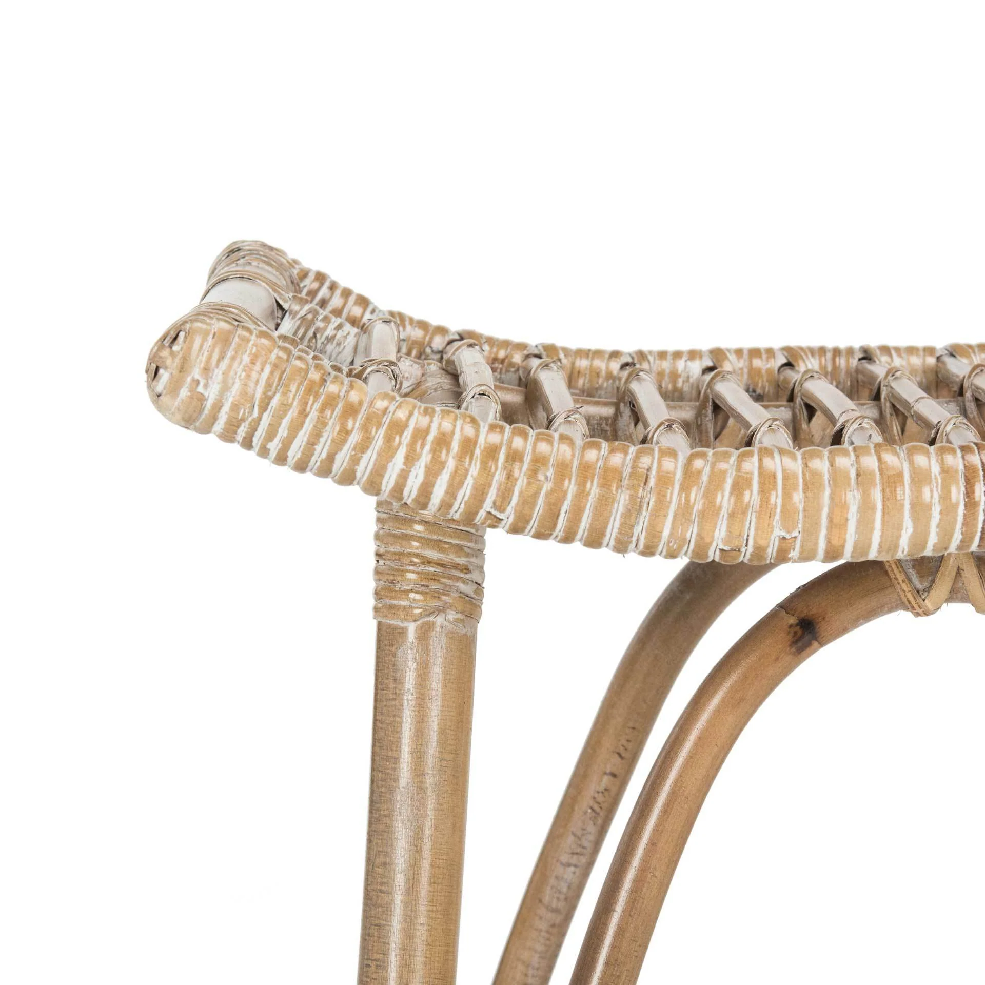 Lesly Rattan Bar Stool Gray White Wash - Image 9