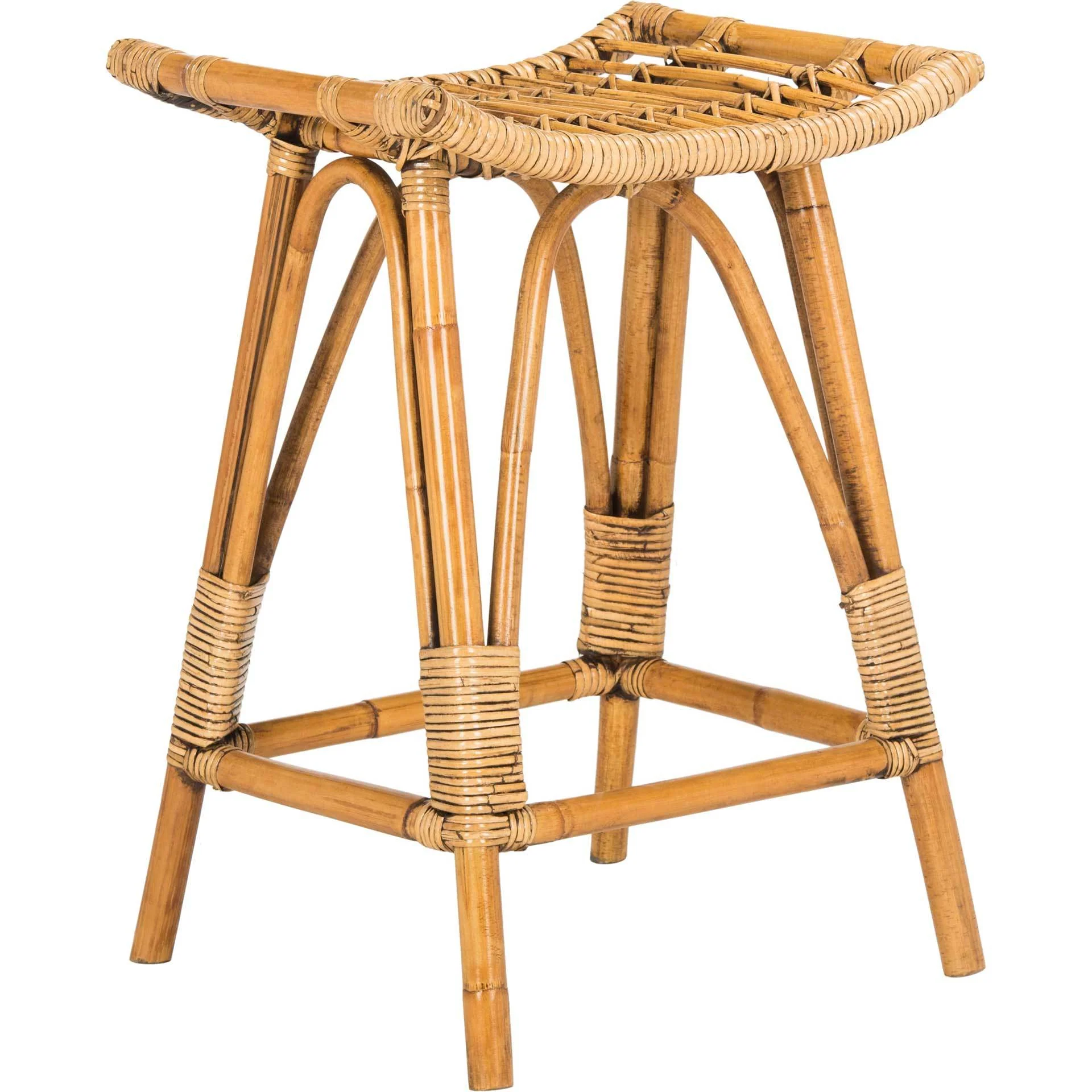 Lesly Rattan Bar Stool Honey Brown - Image 7