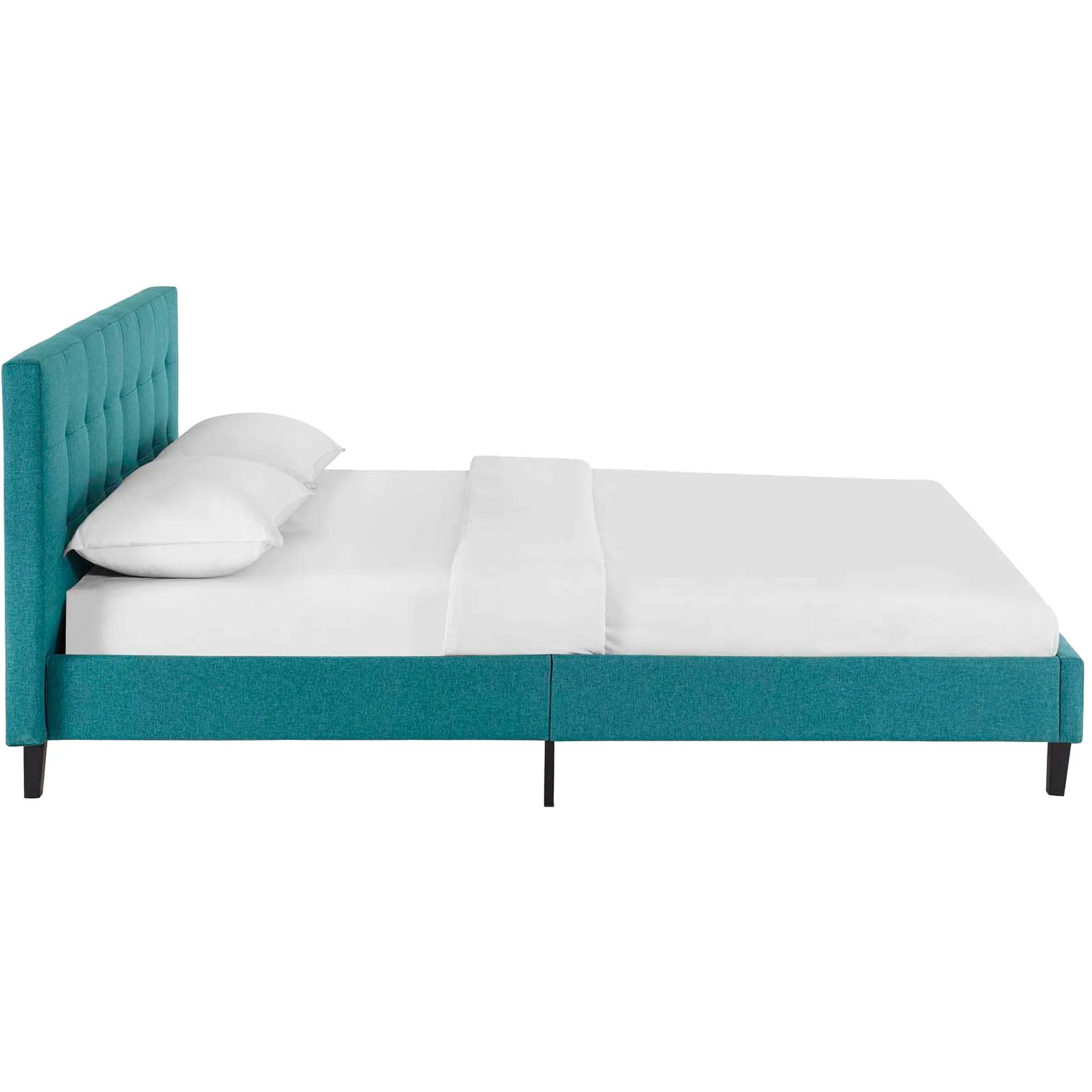 Lester Fabric Bed Teal - Image 3