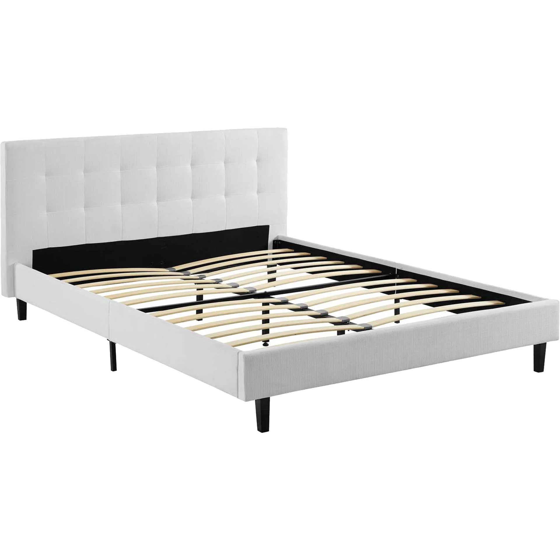 Lester Fabric Bed White - Image 4