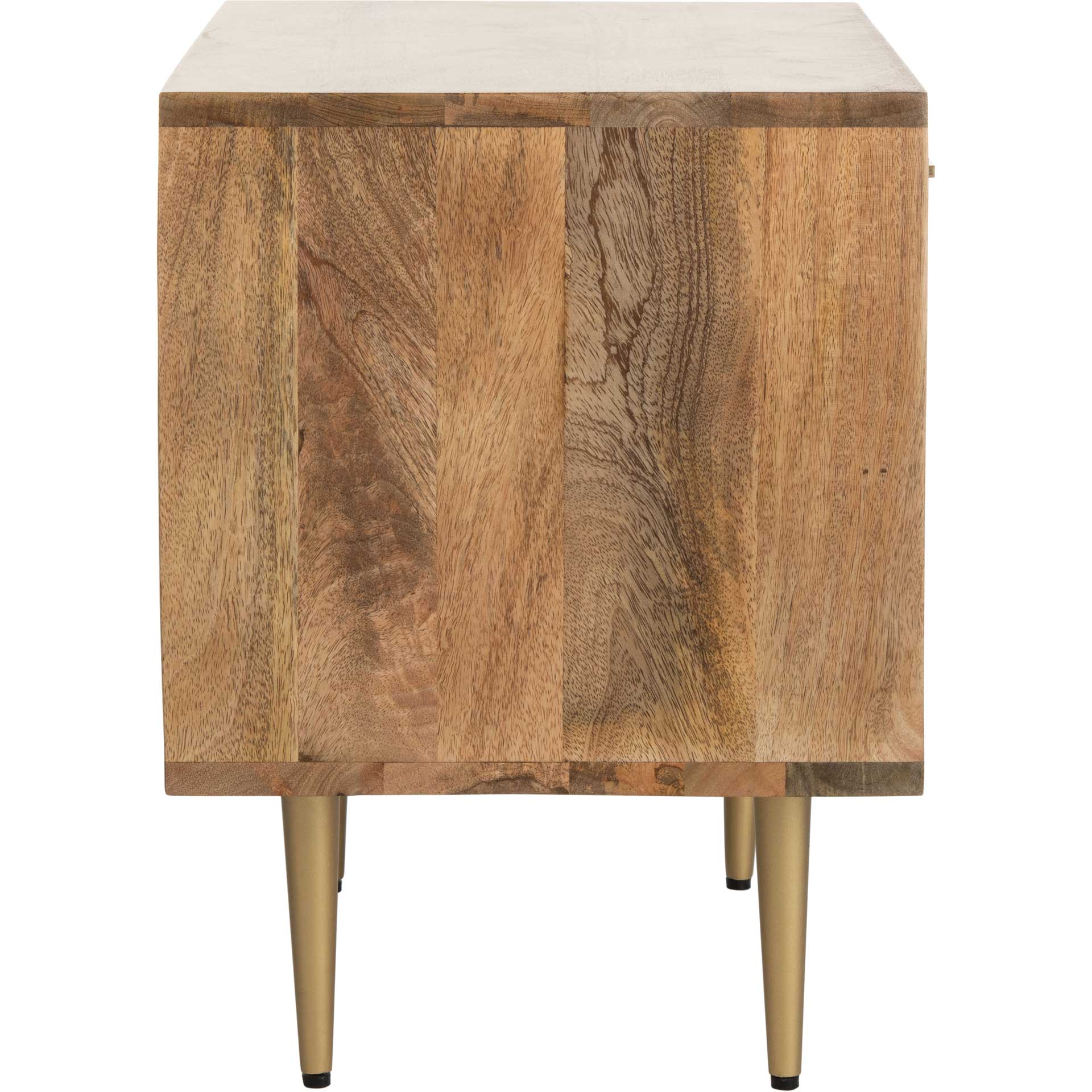 Lester Nightstand Natural/Brass - Image 3