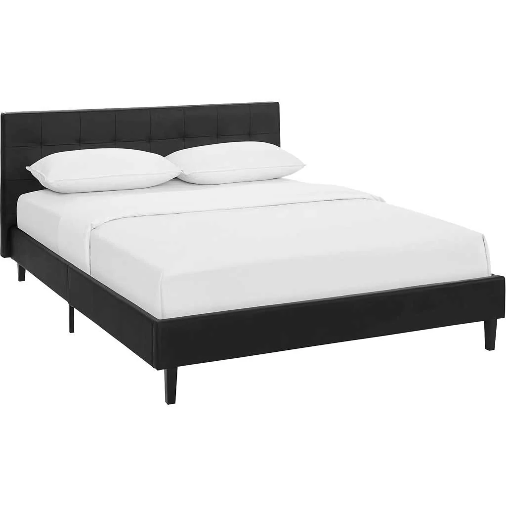 Lester Vinyl Bed Black - Image 2