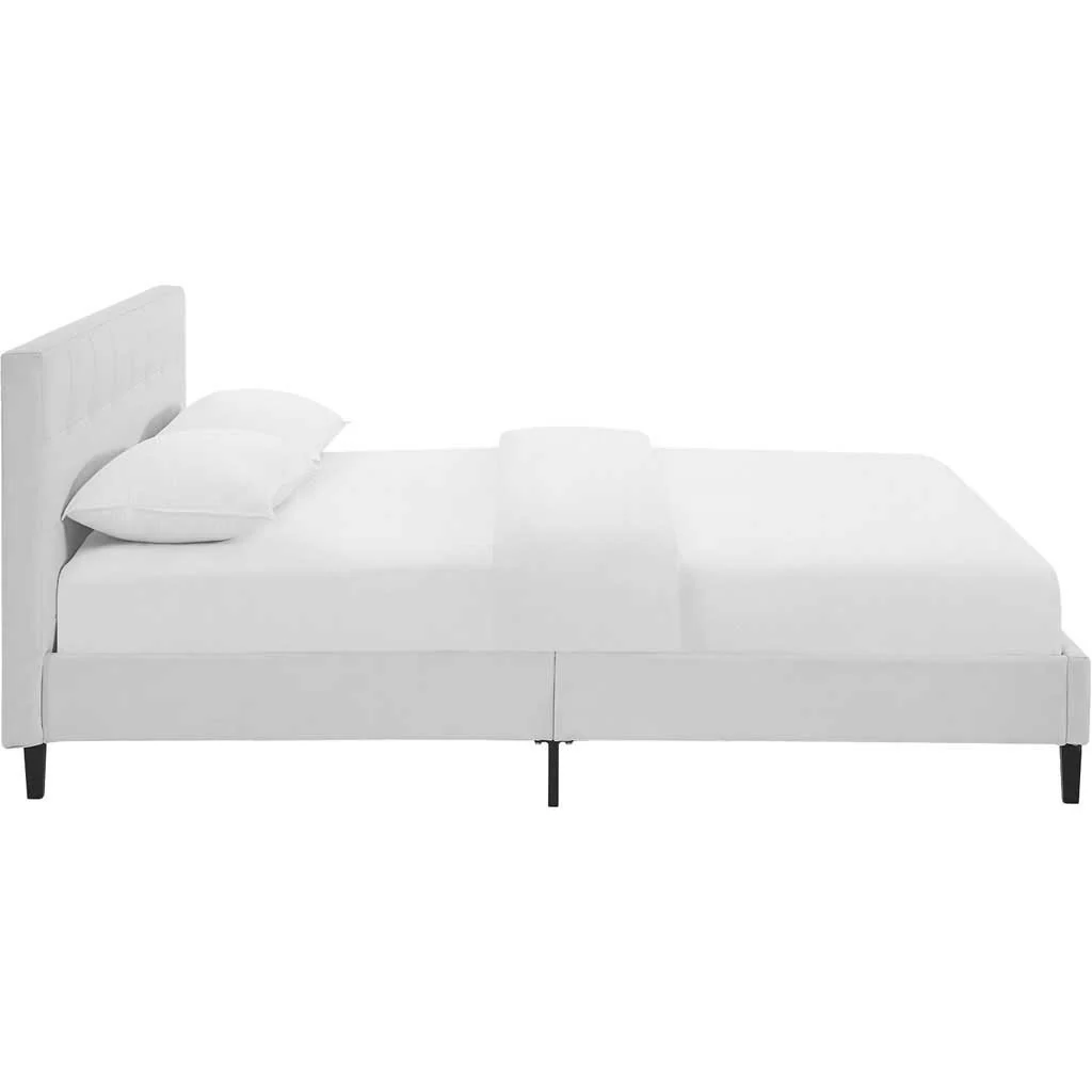 Lester Vinyl Bed White - Image 3