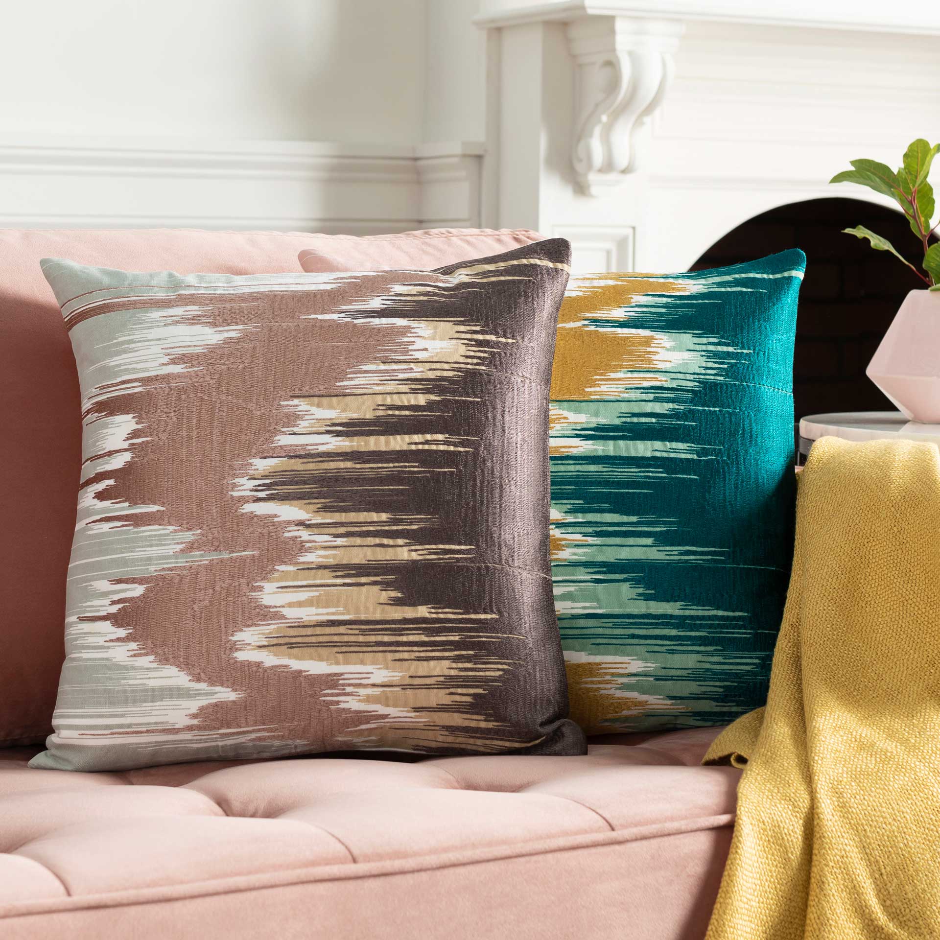 Lewis Pillow Ivory/Mustard/Cream - Image 3