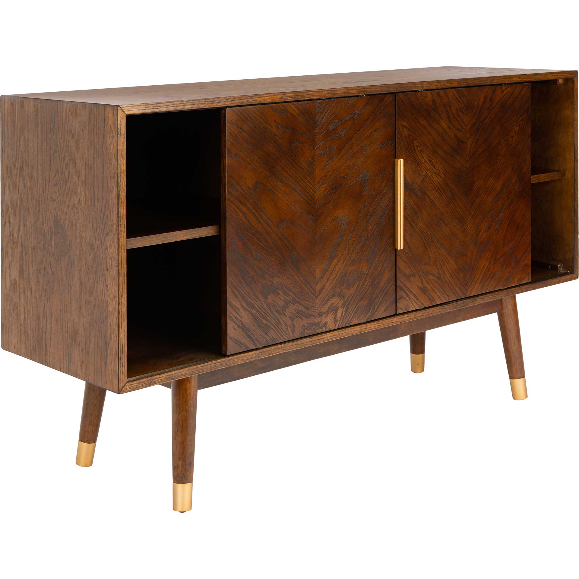 Liam 2 Door Media Stand Walnut - Image 2