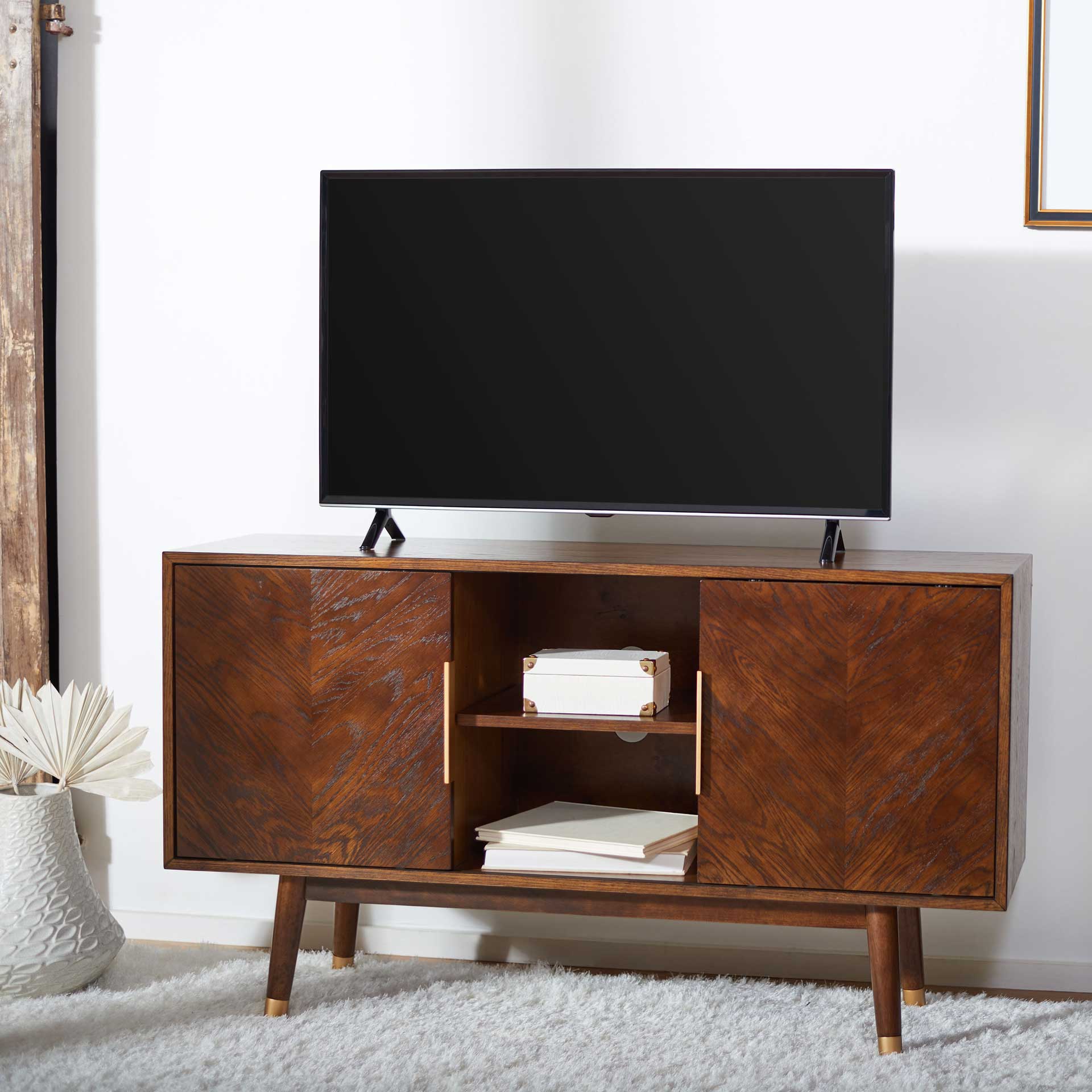 Liam 2 Door Media Stand Walnut - Image 8