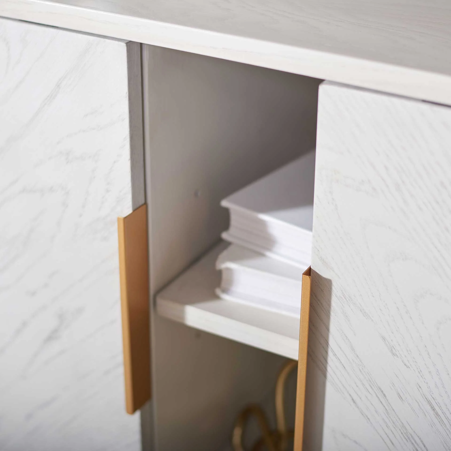 Liam 2 Door Media Stand White Washed - Image 10