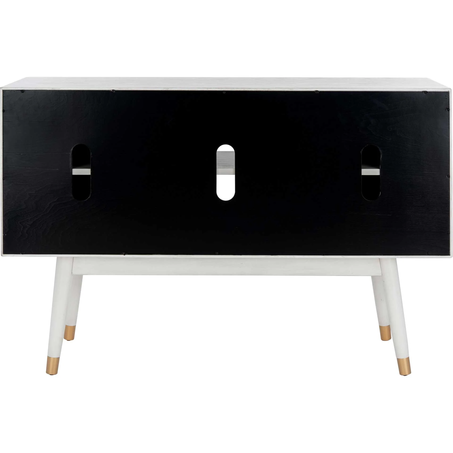 Liam 2 Door Media Stand White Washed - Image 4