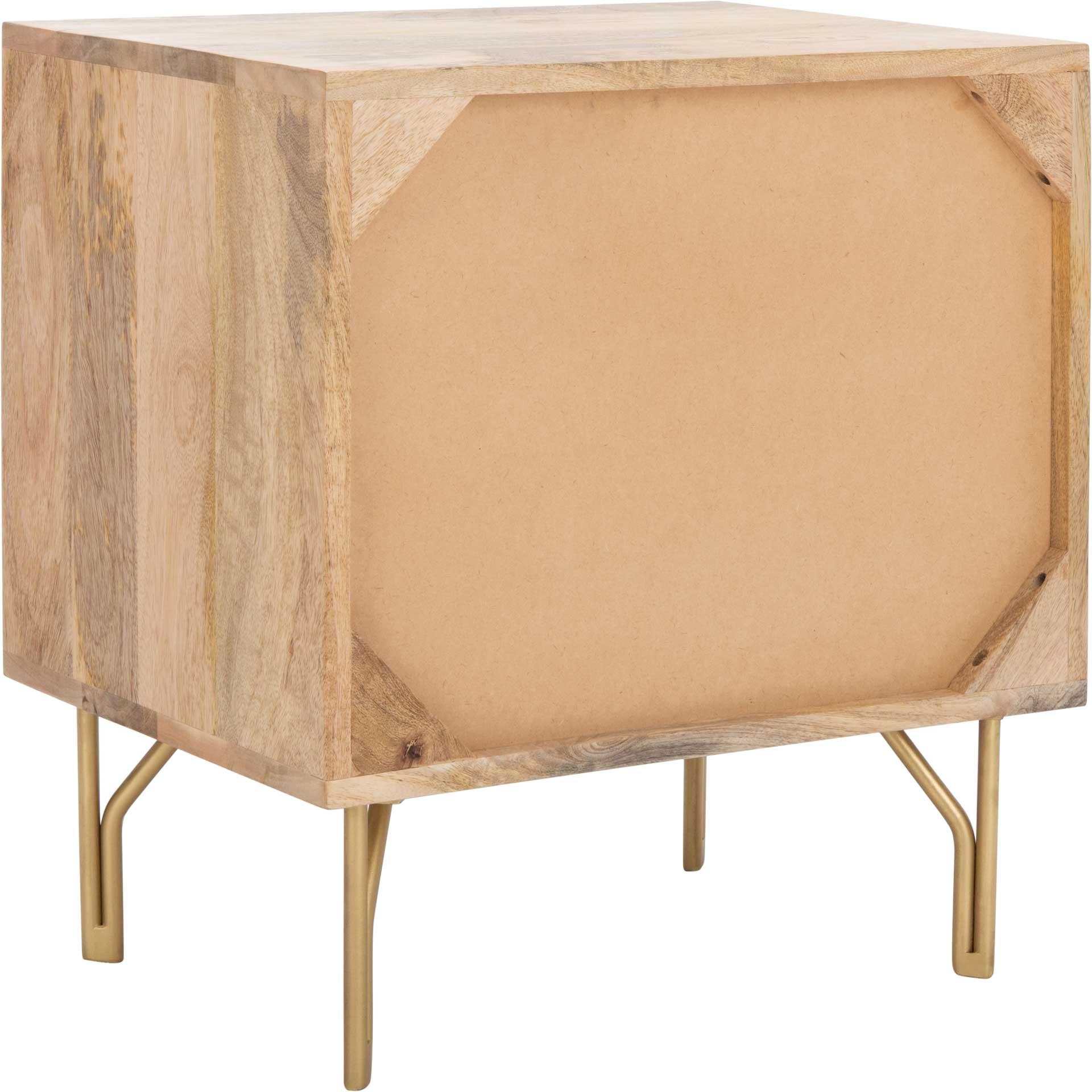 Lian 1 Shelf 1 Drawer Nightstand Natural/Brass - Image 5