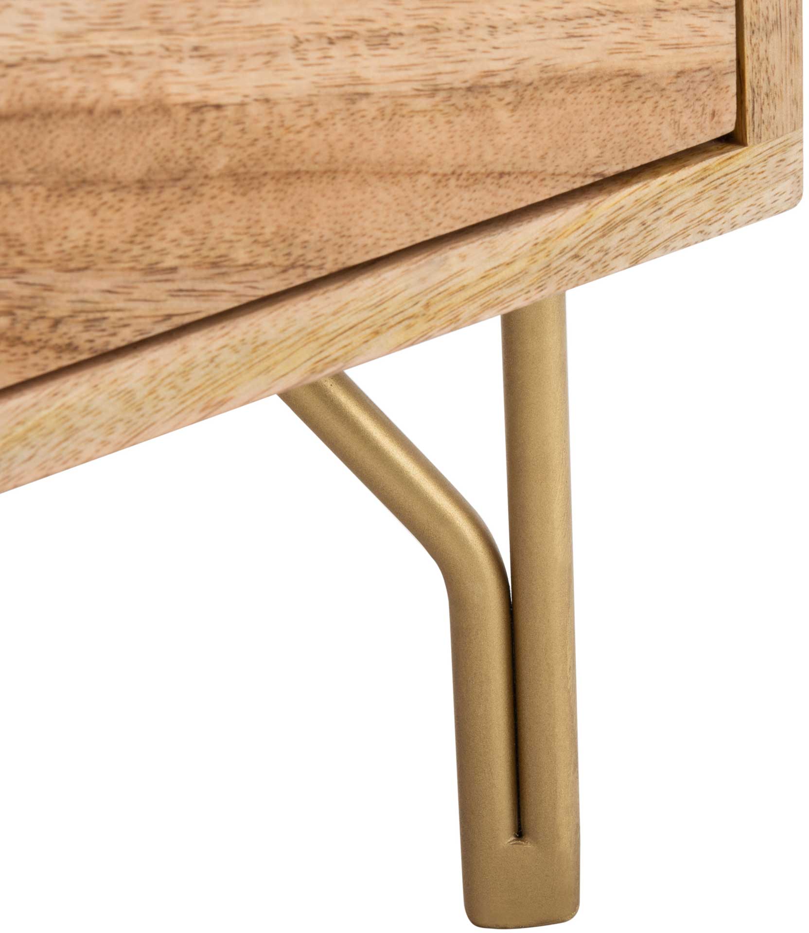 Lian 1 Shelf 1 Drawer Nightstand Natural/Brass - Image 6