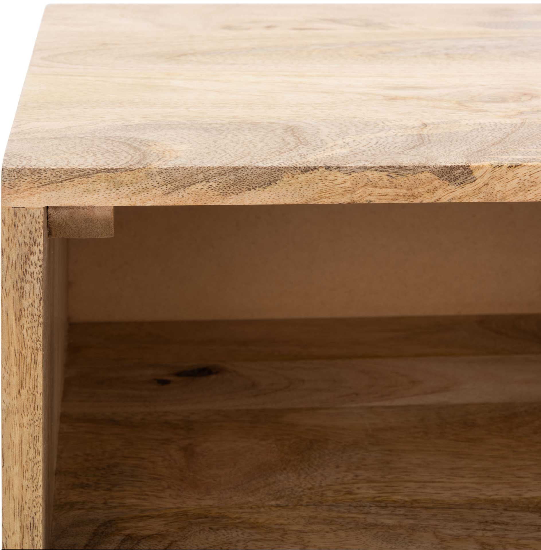 Lian 1 Shelf 1 Drawer Nightstand Natural/Brass - Image 7