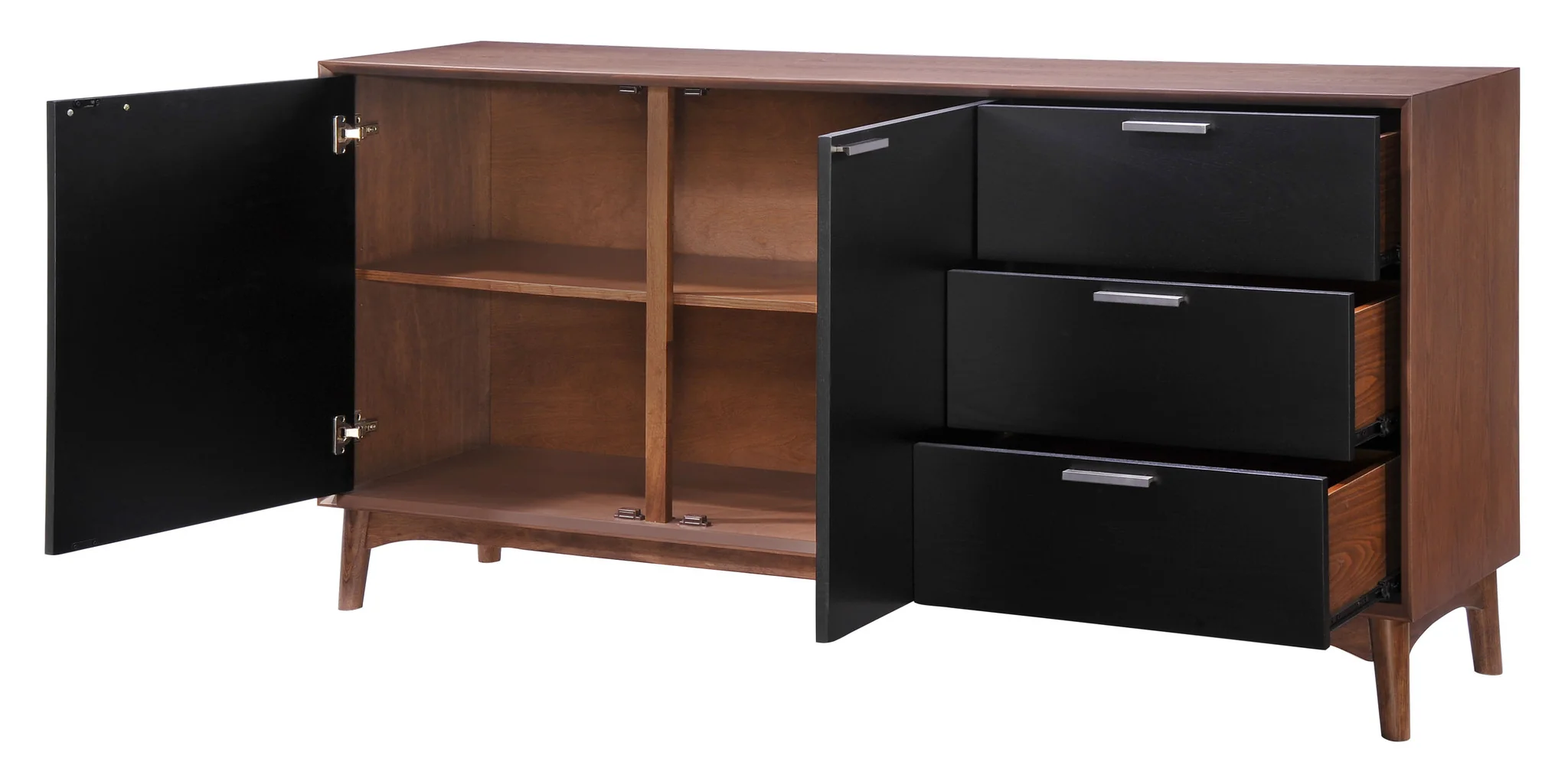 Liberty Bay Buffet Walnut & Black - Image 2