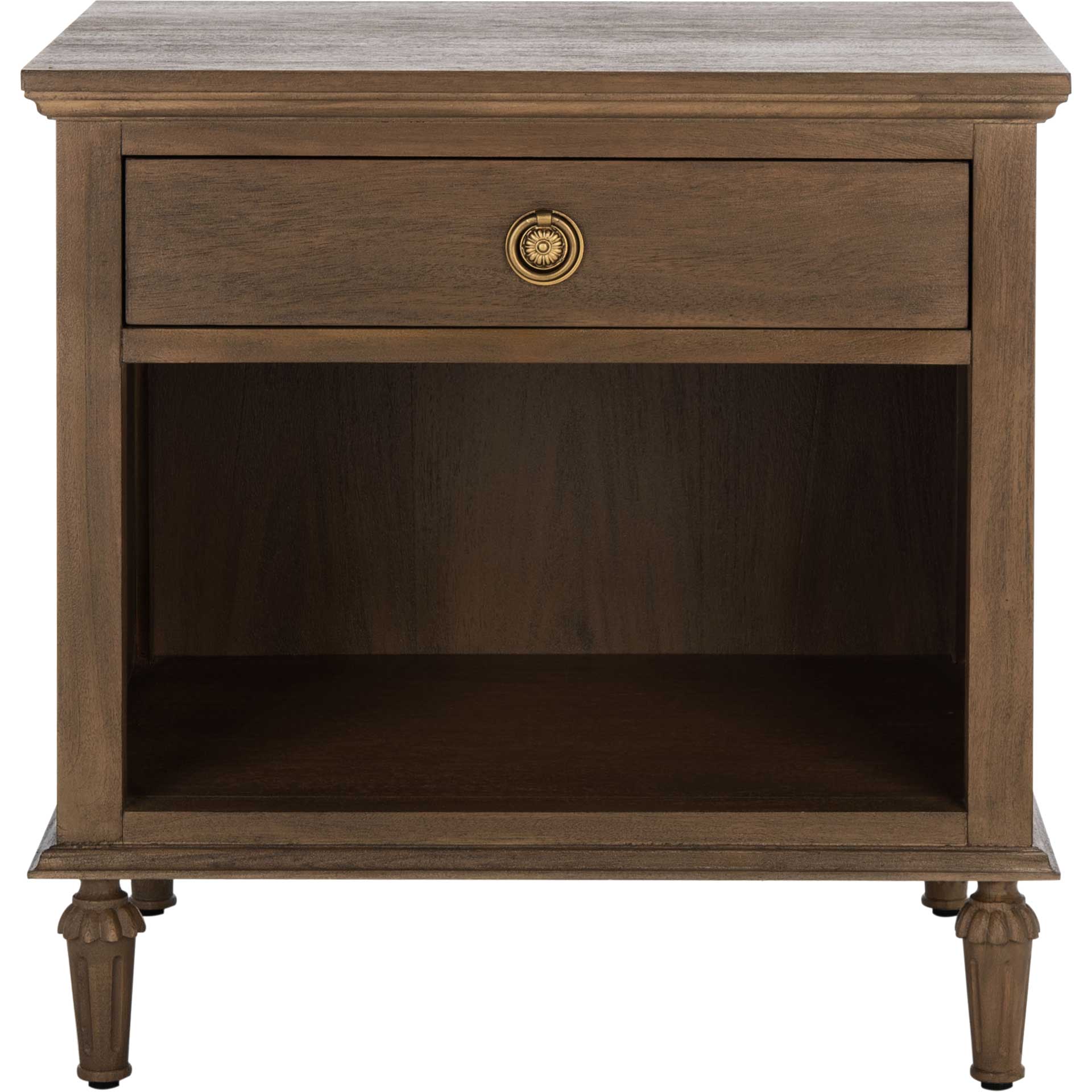 Lila 1 Drawer Wood Nightstand Brown - Image 2
